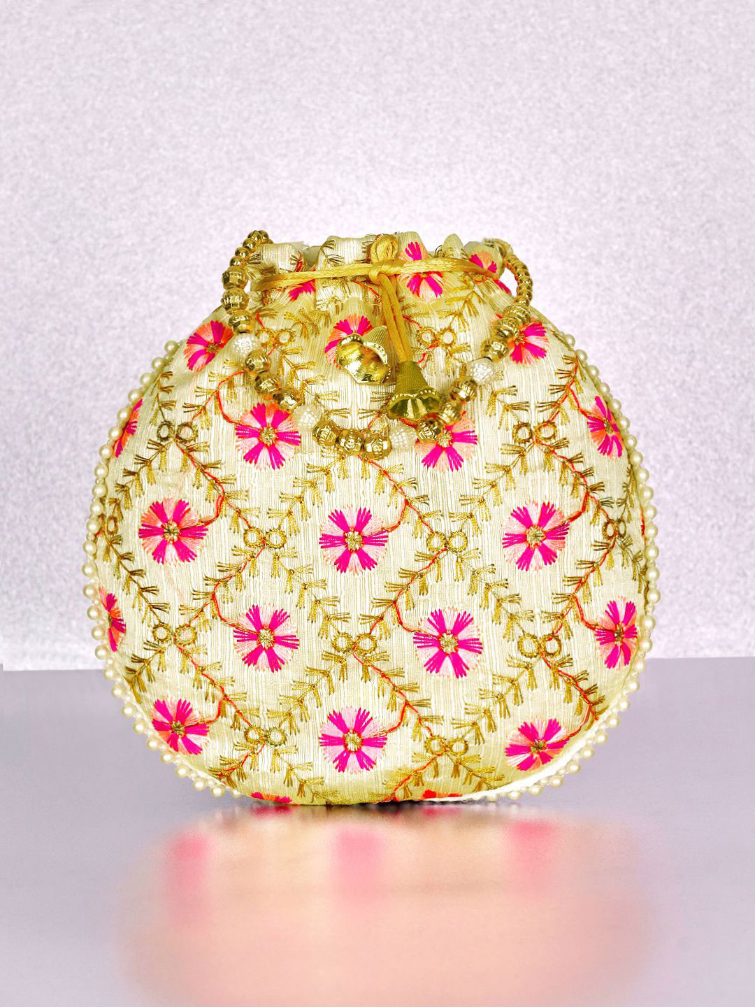 Peora Embroidered Potli Clutch