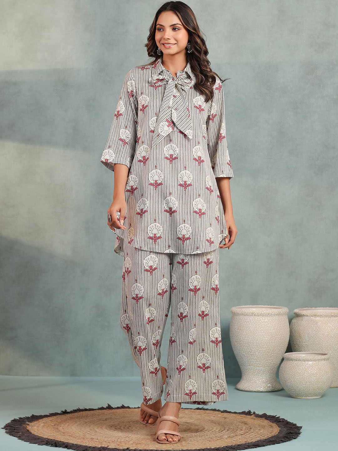 GILLORI Printed Kurta Palazzo Set