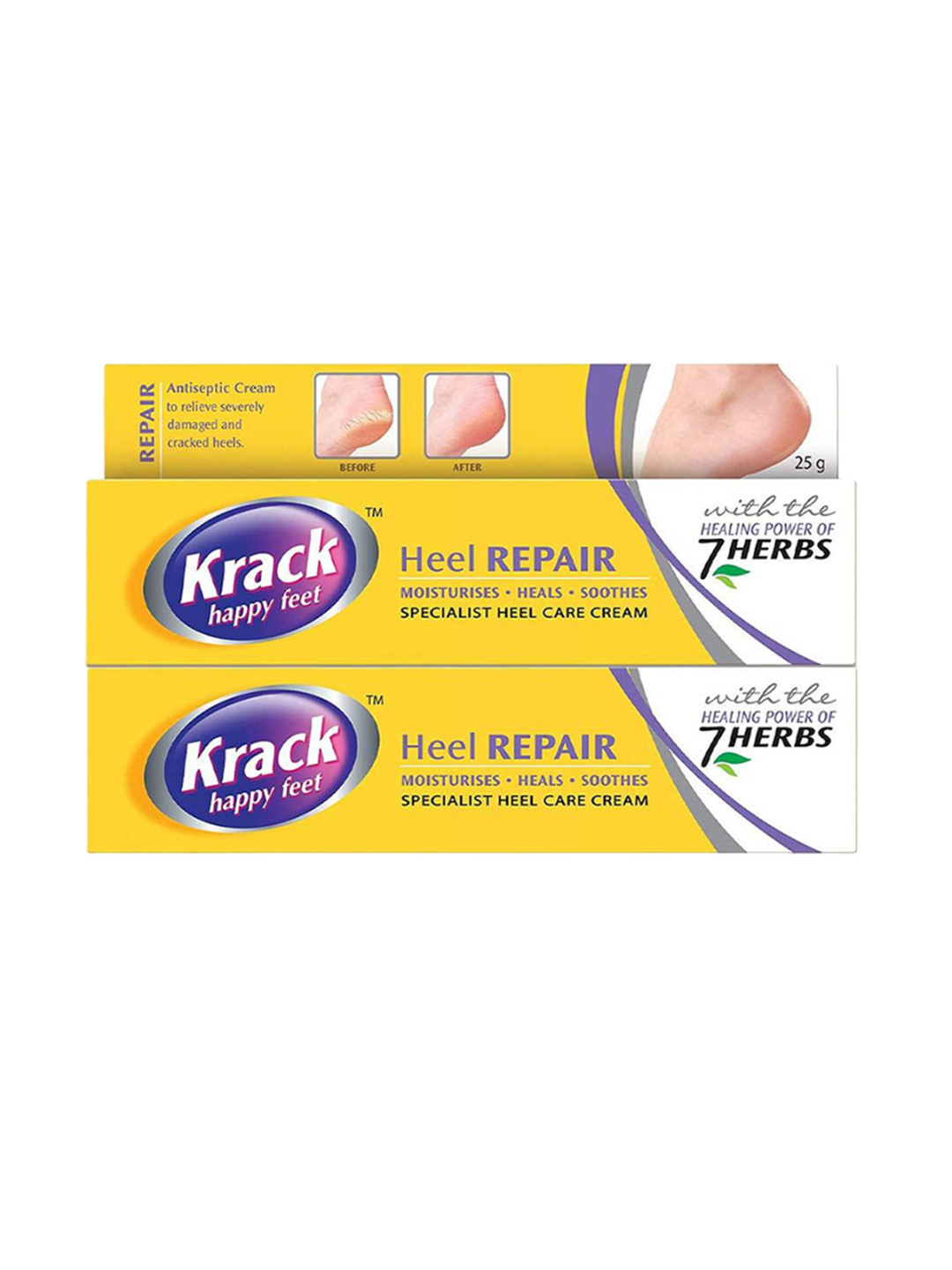 Krack Set Of 2 Heel Repair Cream With 7 Herbs- 25 g Each
