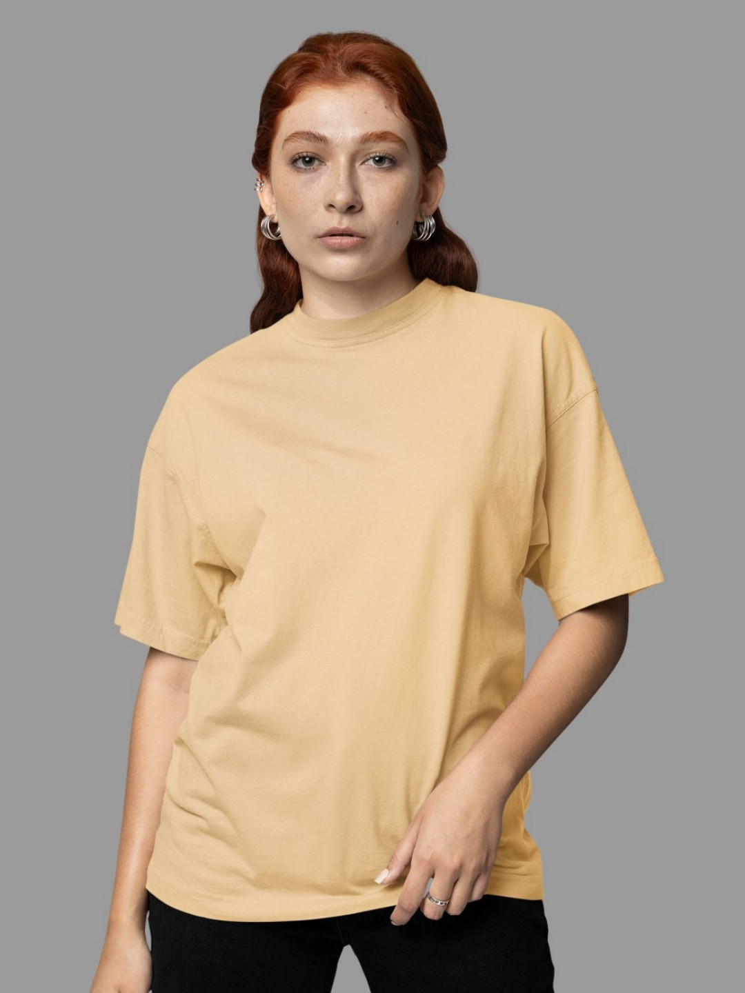 SNUG24 Women Drop-Shoulder Sleeves T-shirt