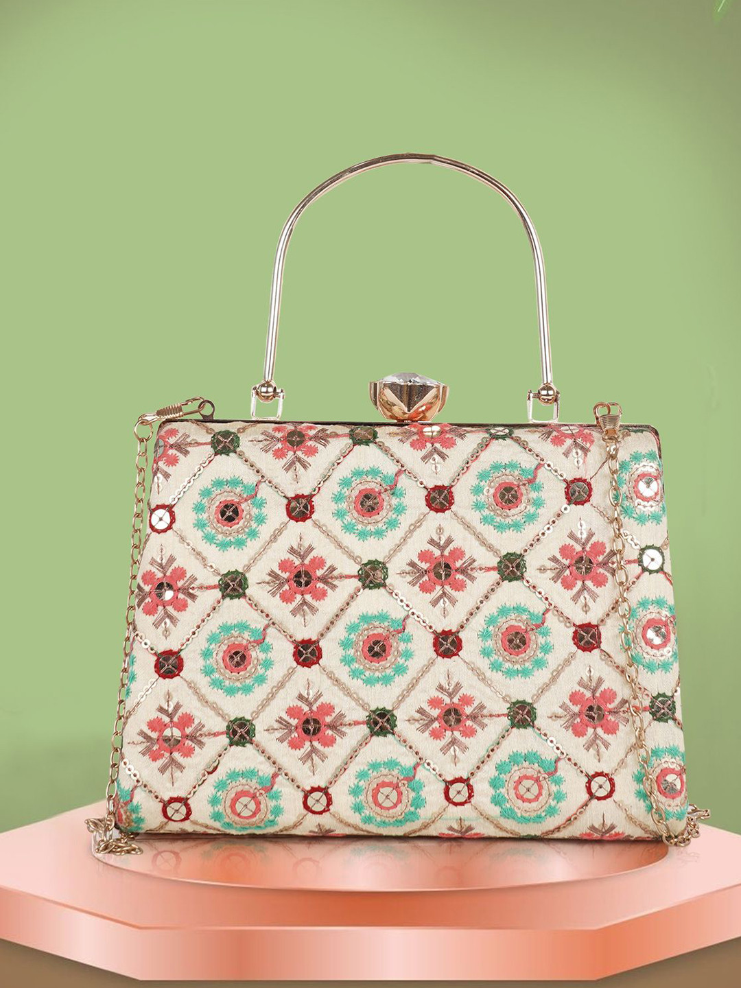 NORVE Embellished Box Clutch