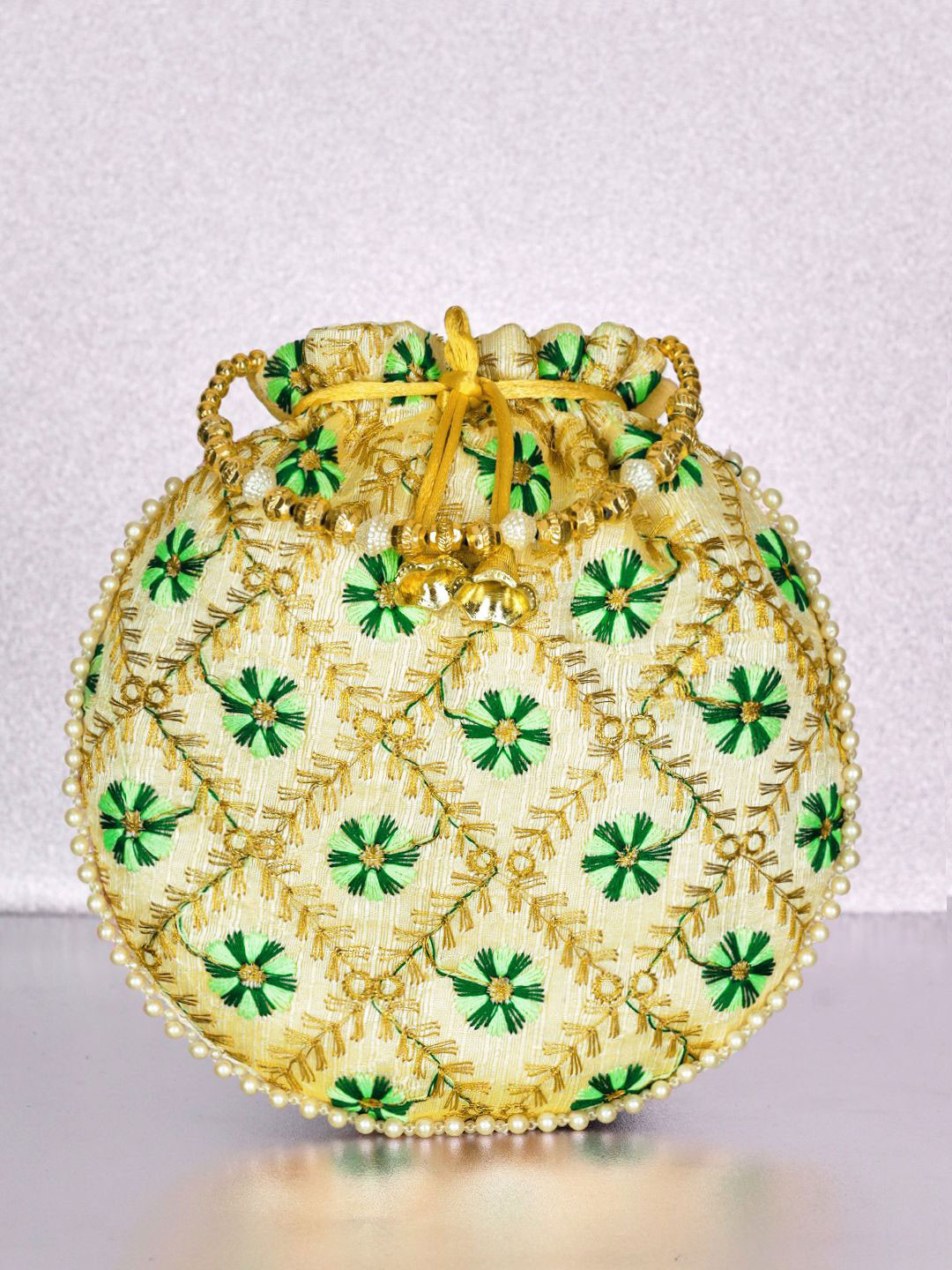 Peora Embroidered Potli Clutch