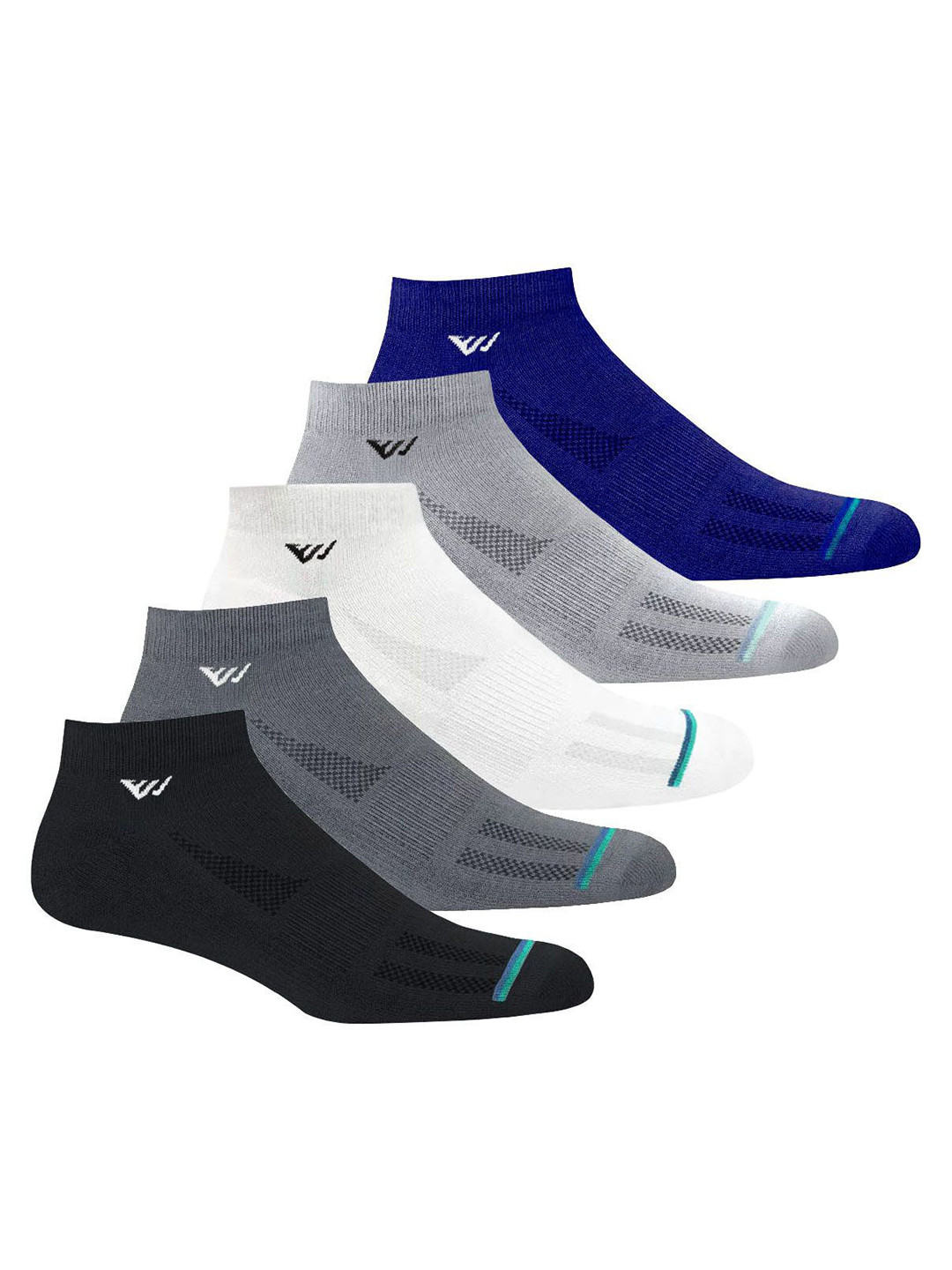 Winget Pack Of 5 Self-Design Ankle-Length Socks
