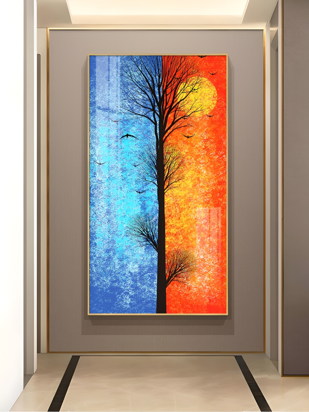 THE NEXT DECOR Tranquil Heights Canvas Wall Rectangle Paintings Wall Art - 24x12In