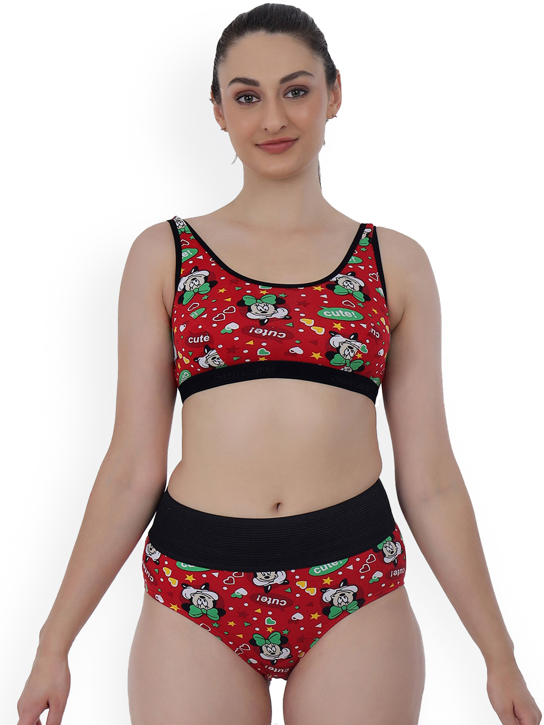 Selfcare Printed Non Padded Sports Lingerie Set SN3578