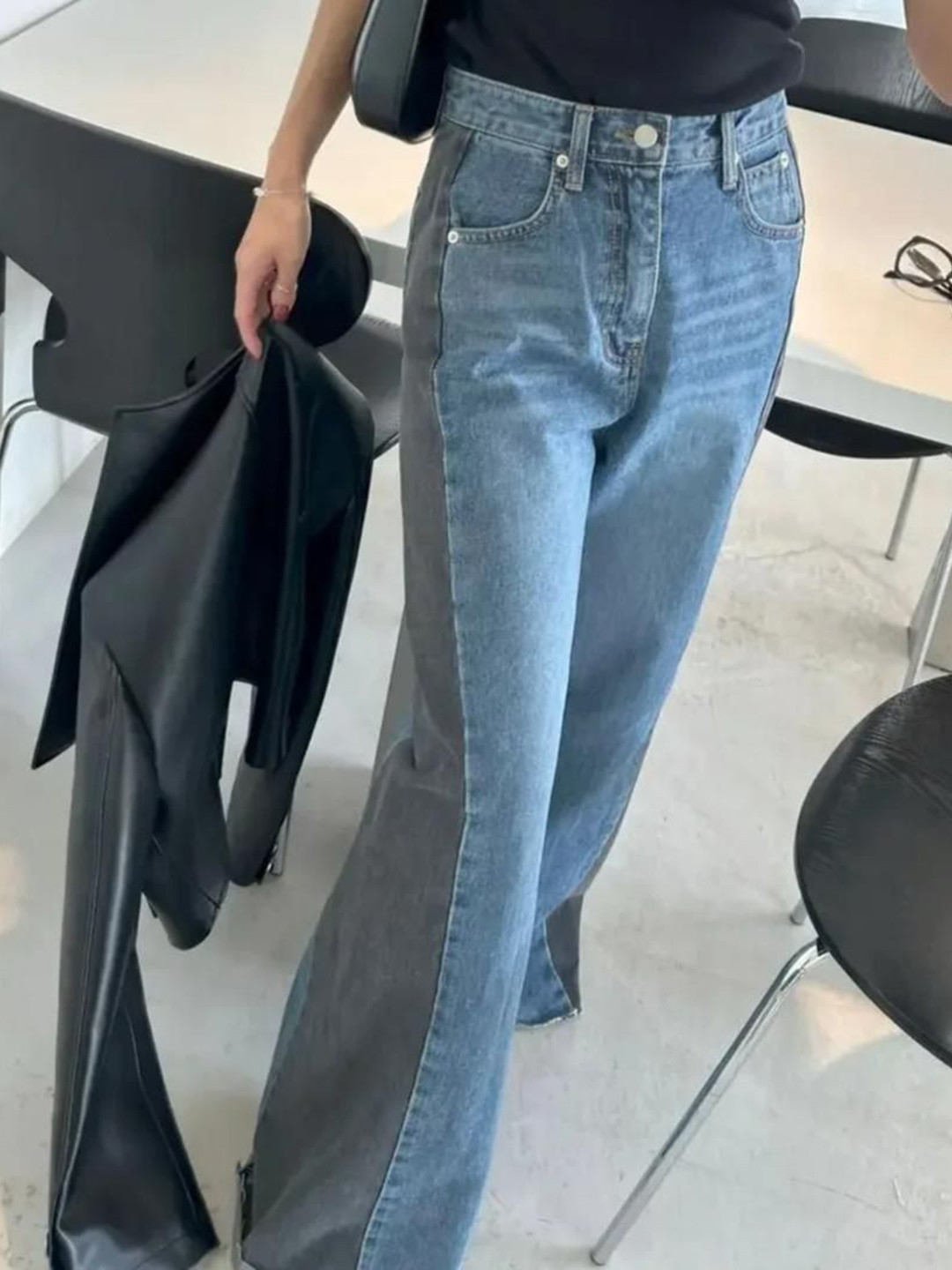 Miss Mosa By Akanksha  Women Blue Casia Two Tone Denim Jeans