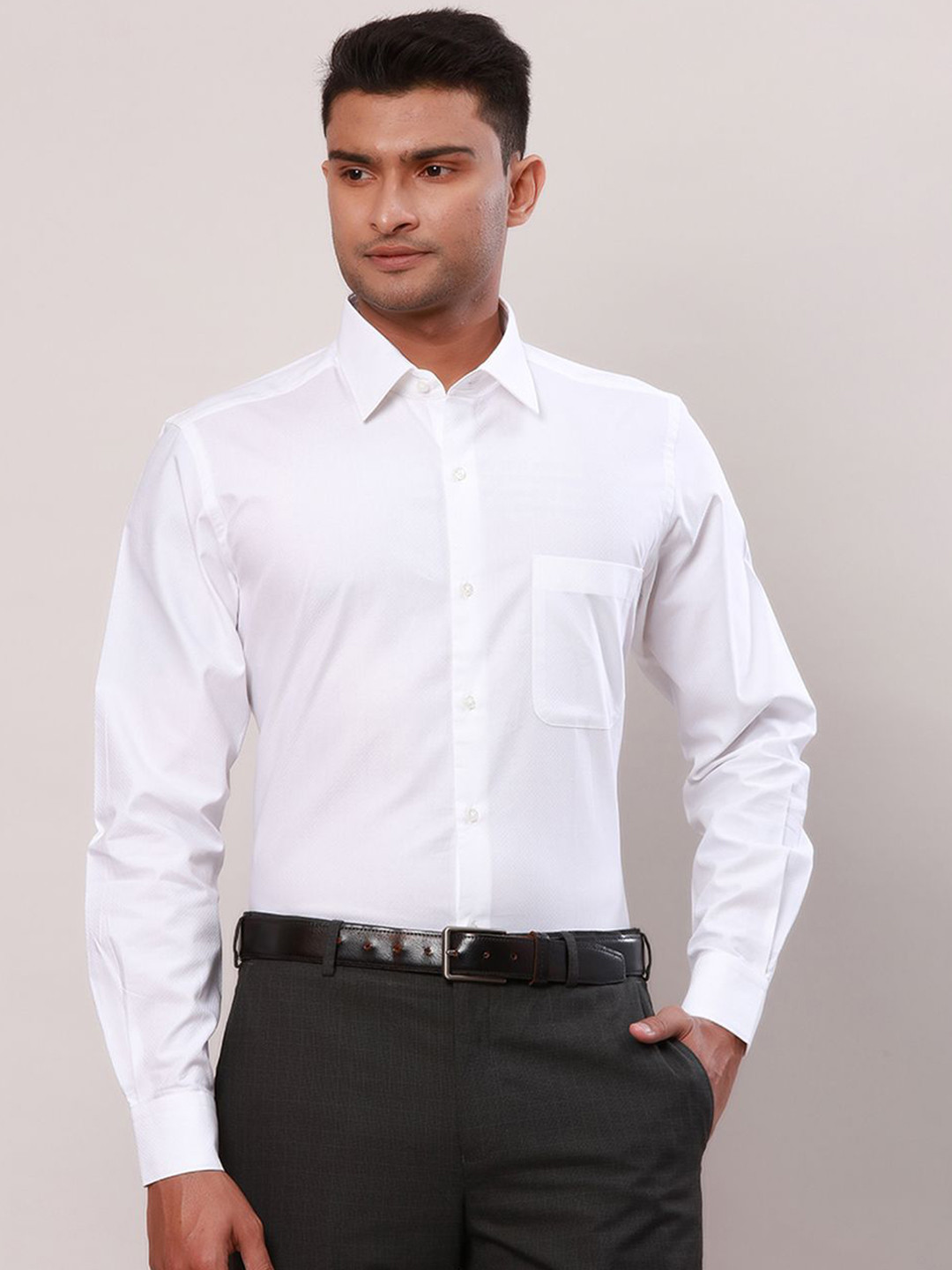 Raymond Contemporary Fit Structure Formal Shirt