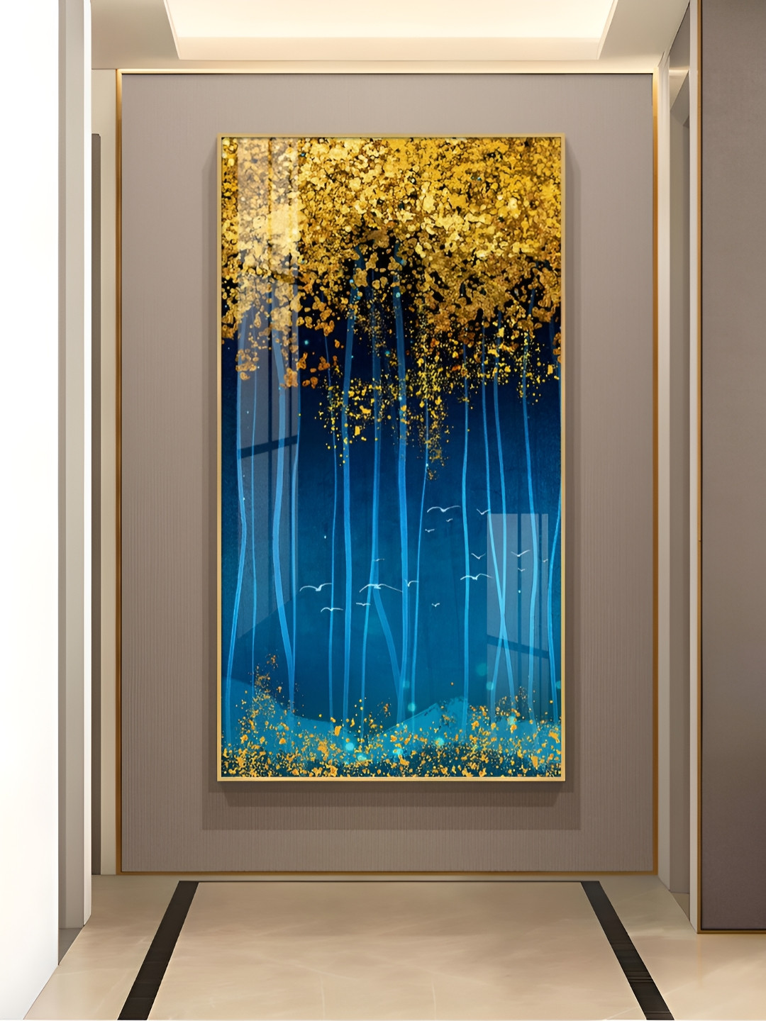 THE NEXT DECOR Wood Wall Rectangle Paintings Wall Art - 12 x 24 In