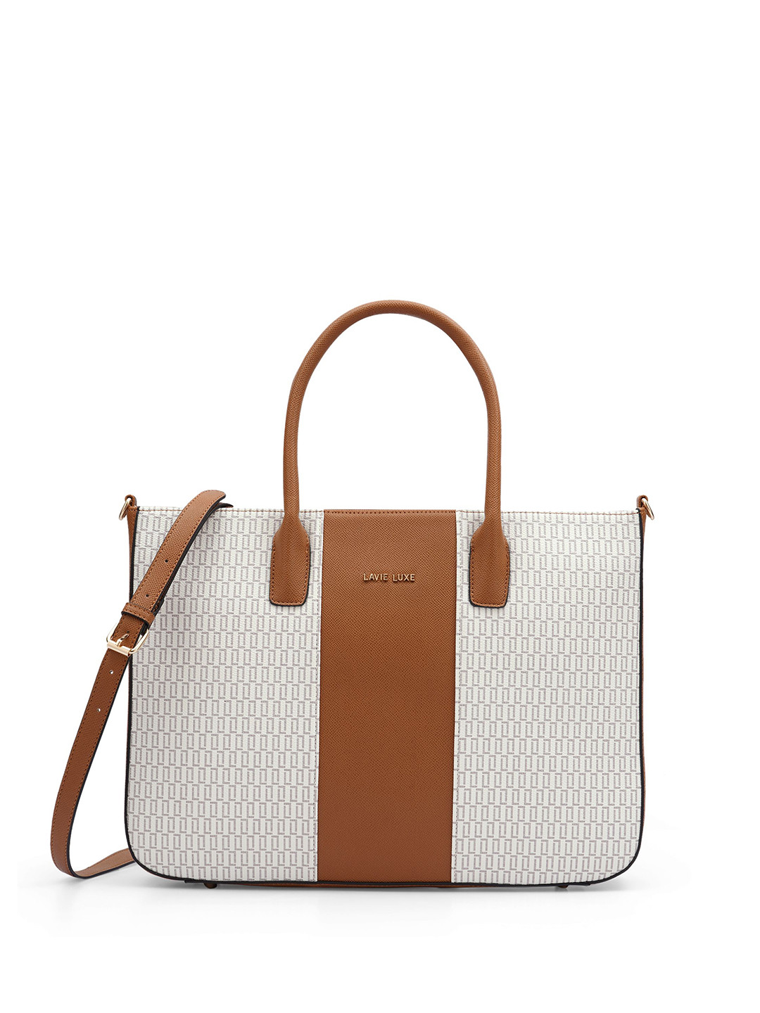 LAVIE LUXE Mono Raily Pro Women Monogram Printed Structured Handbag