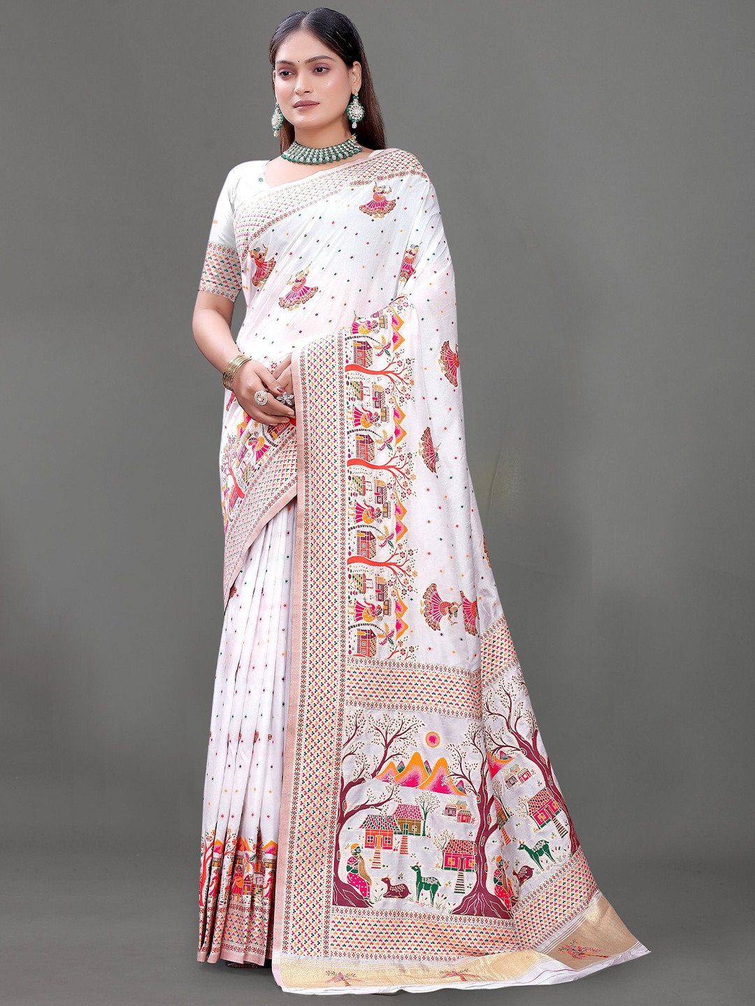 SHREE SAI FABRICS Woven Design Zari  Heavy Work Banarasi Saree