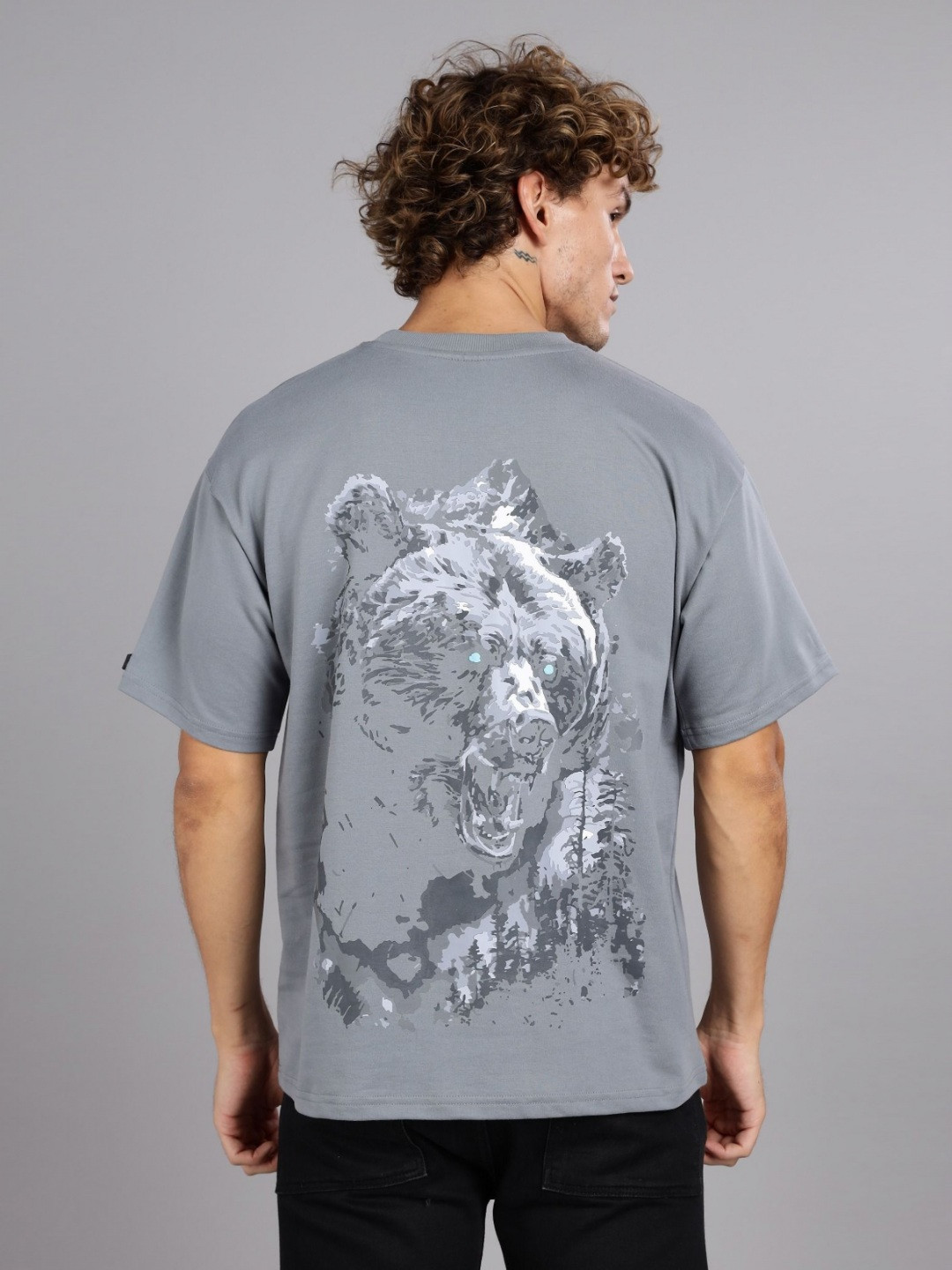 BUMCHIQ Men Printed Raw Edge T-shirt