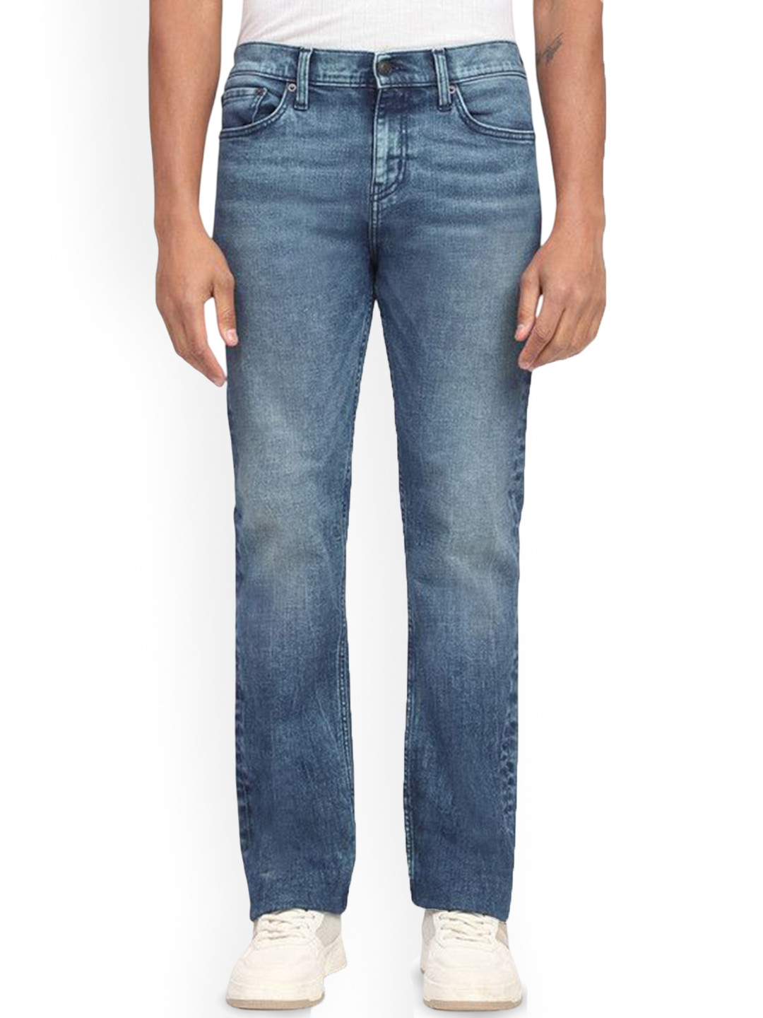 EVERBLUE Men Mid-Rise Heavy Fade Jeans