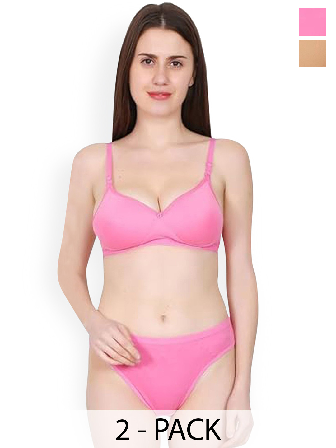 Love Maker 2-Pcs Non Padded Lingerie Sets LVM-PAD-PNK-PEACH-30B