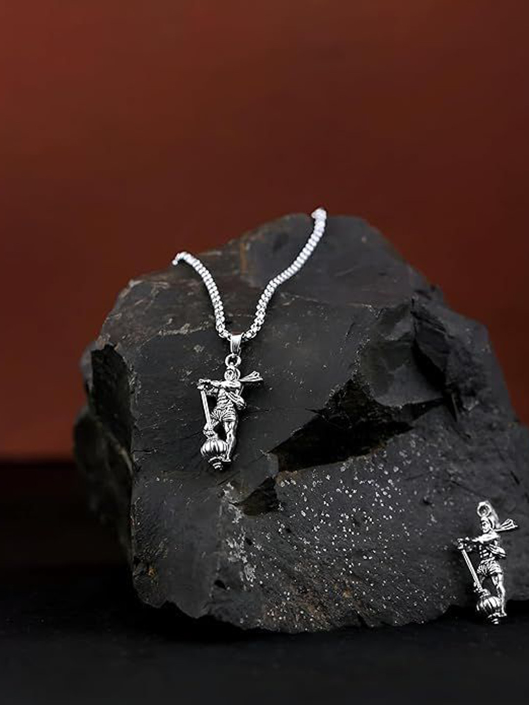 Mahi Lord Hanuman with Gada Pendant Locket with Chain