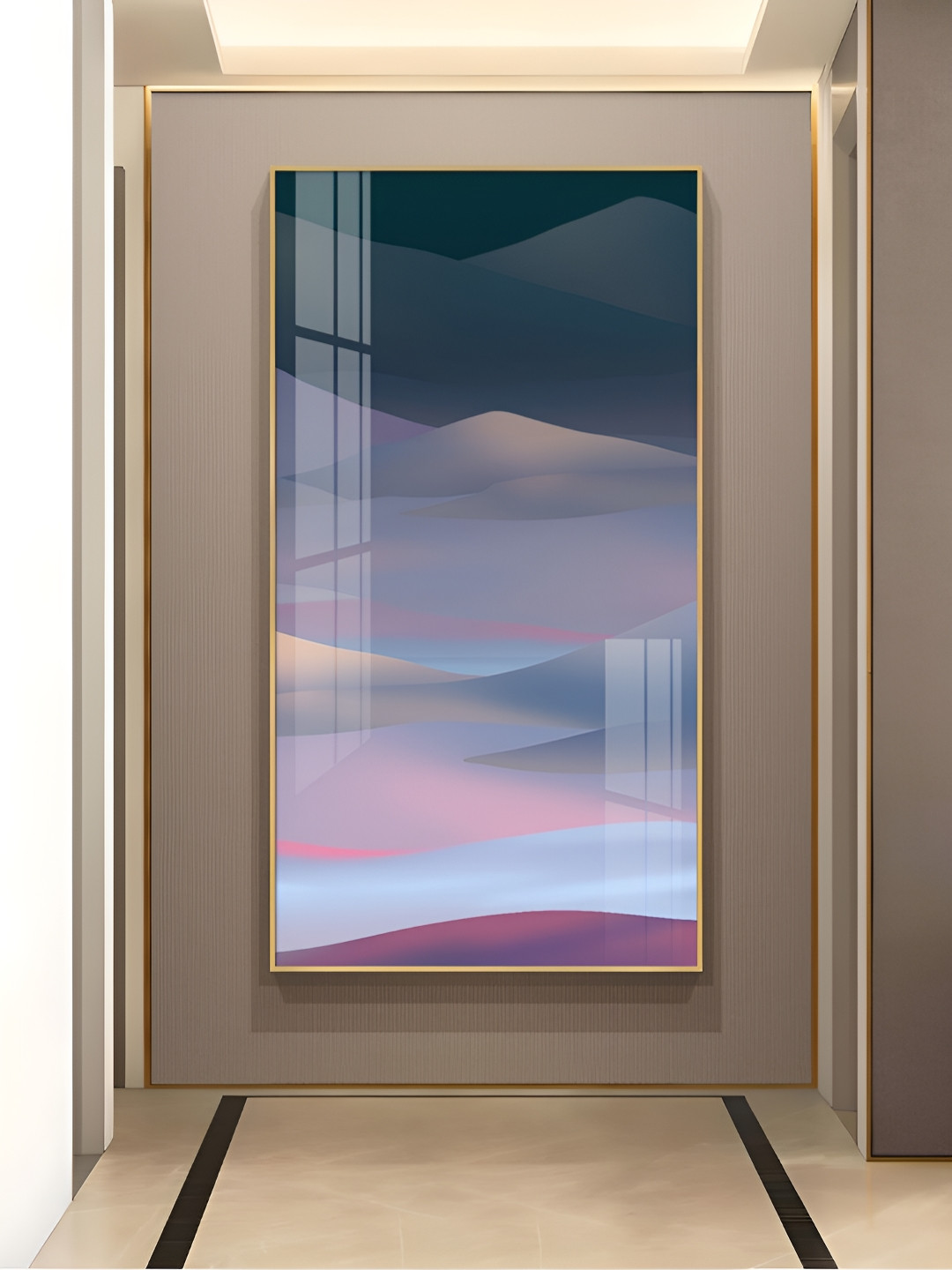 THE NEXT DECOR Yellow & Blue Arid Horizons Wall Art