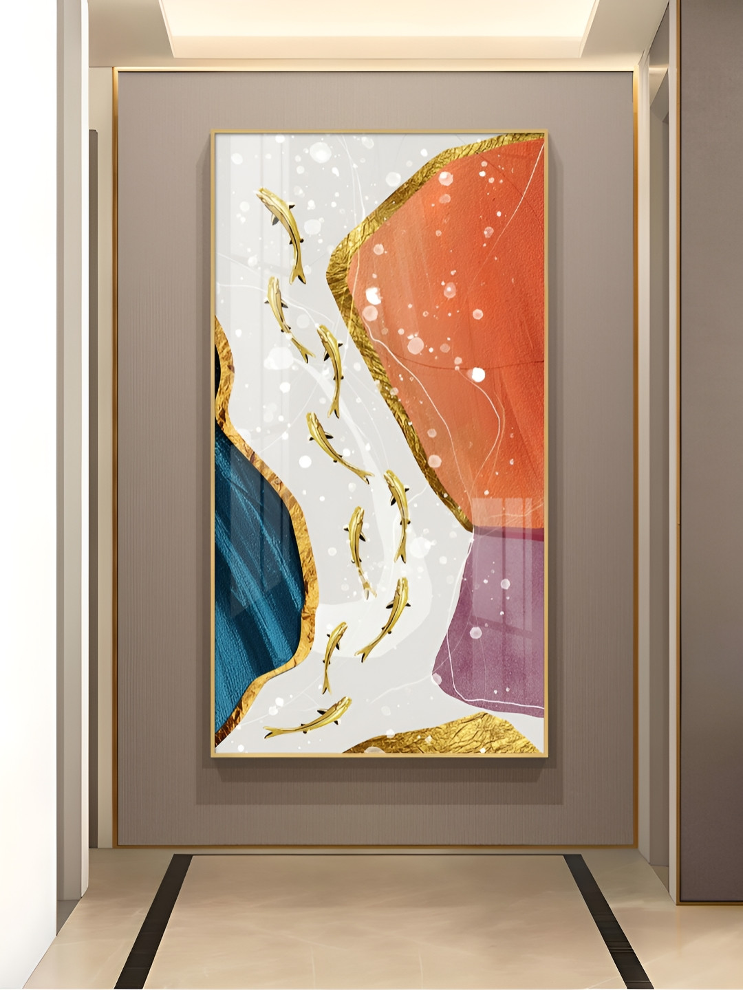 THE NEXT DECOR Yellow & White Ethereal Aquatics Wall Art