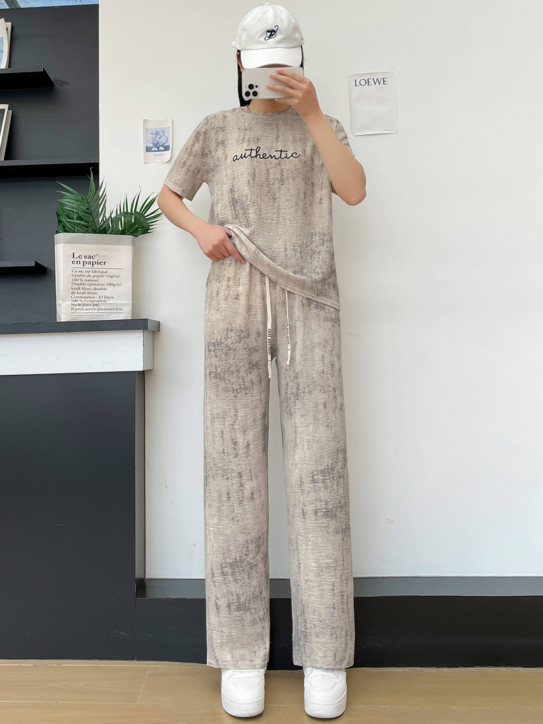 Stem Rope Printed T-Shirt With Trouser Co-Ords