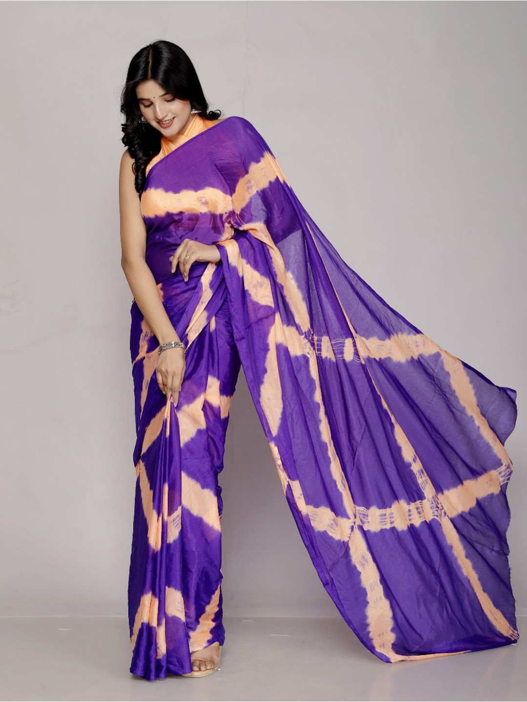 VL SAREES Bandhani Mukaish  Designer Leheriya Saree