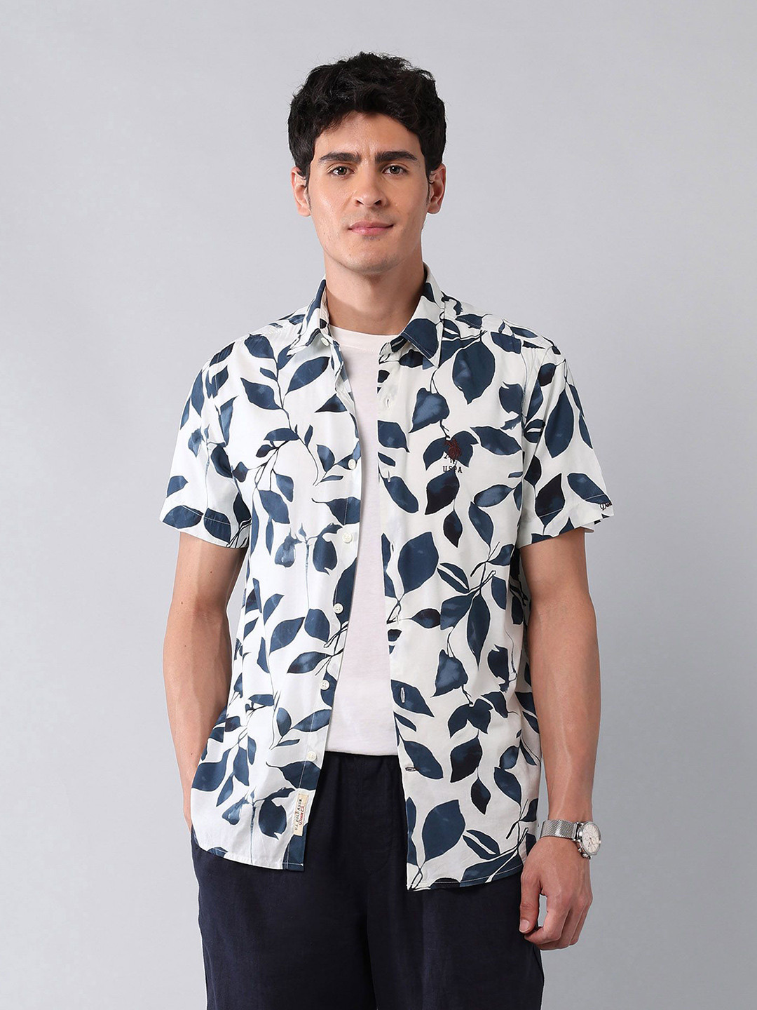 U.S. Polo Assn. Denim Co. Men Classic Floral Printed Casual Shirt