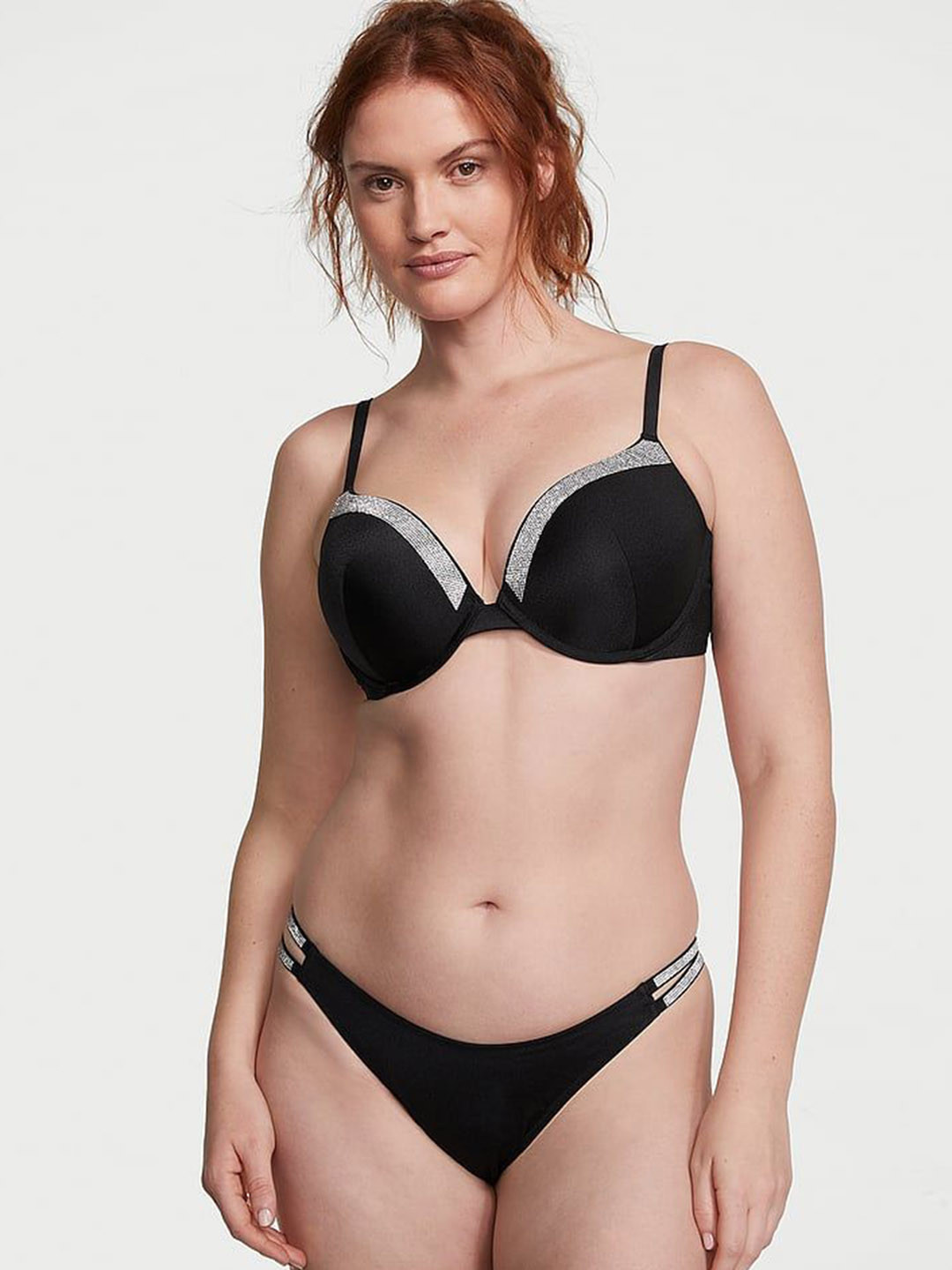 Victoria's Secret Swim Double Shine Strap Brazilian Bikini Bottom