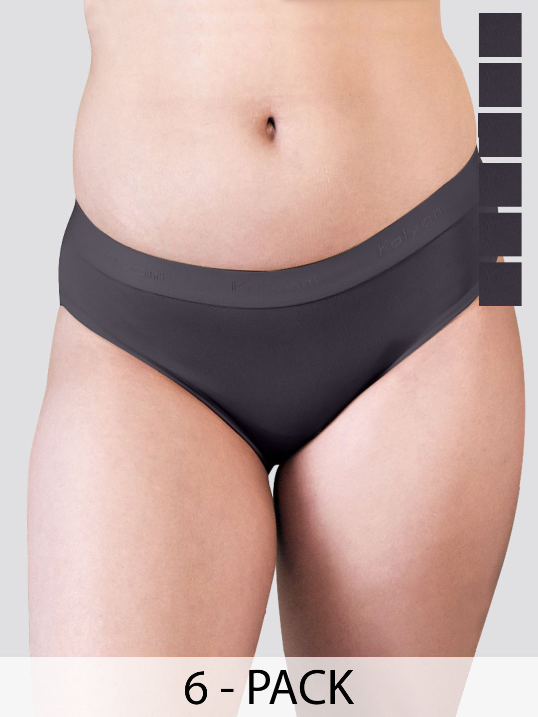 Kalyani Sensa D/C Pack Of 6 Low-Rise Anti-Odour Bikini Briefs