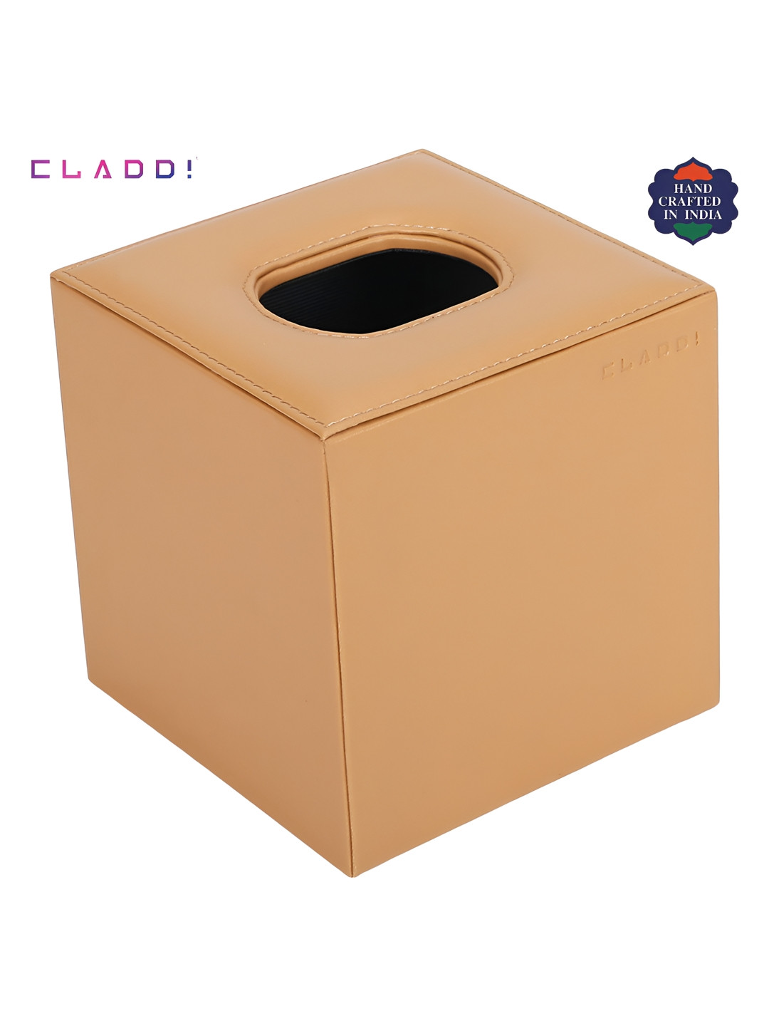 CLADD! Set Of 5 Beige Square Tissue Paper Holder Box