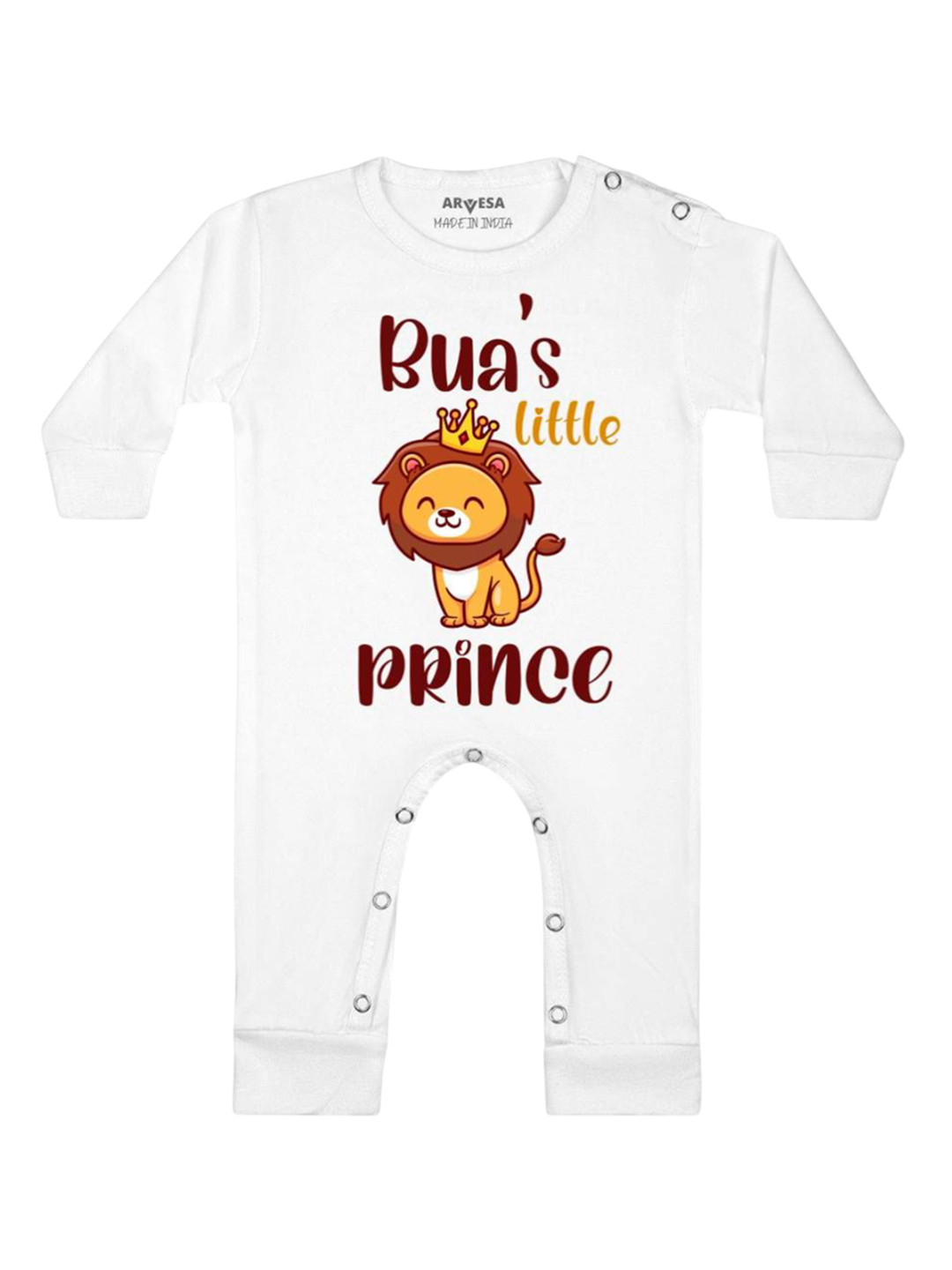 Arvesa Kids Bua Little Prince Printed Baby Romper