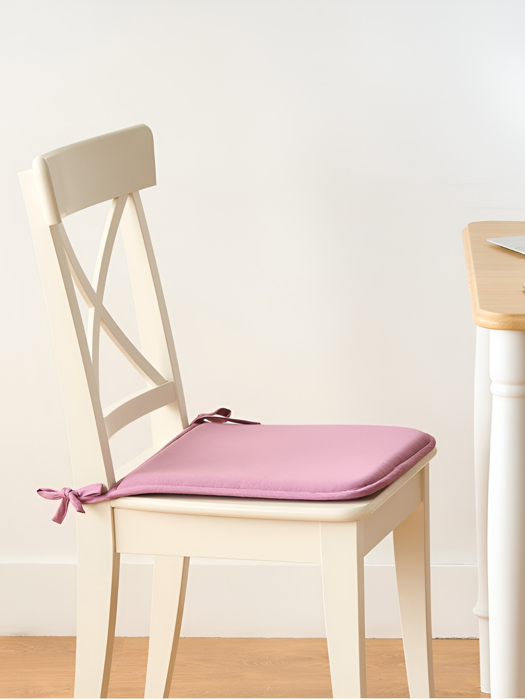 SKANDA FAB Set Of 2 Purple Pure Cotton Foam Chair Pad