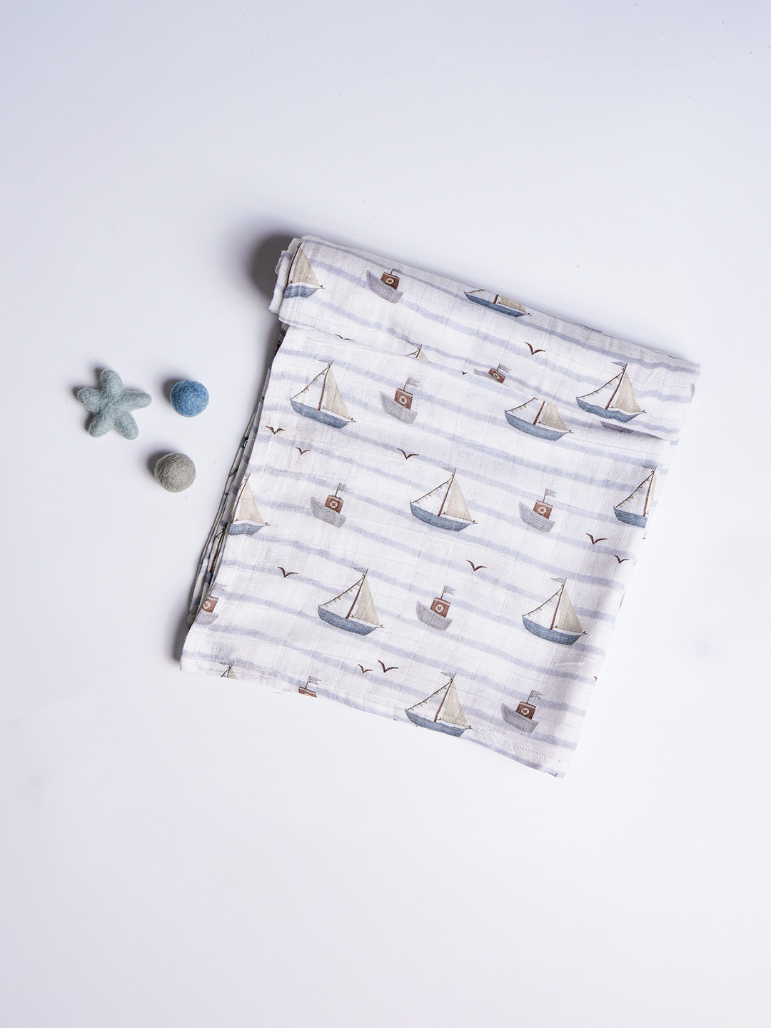 cocoon care Set Of 2 Bamboo Cotton Muslin Swaddles For New Born Baby