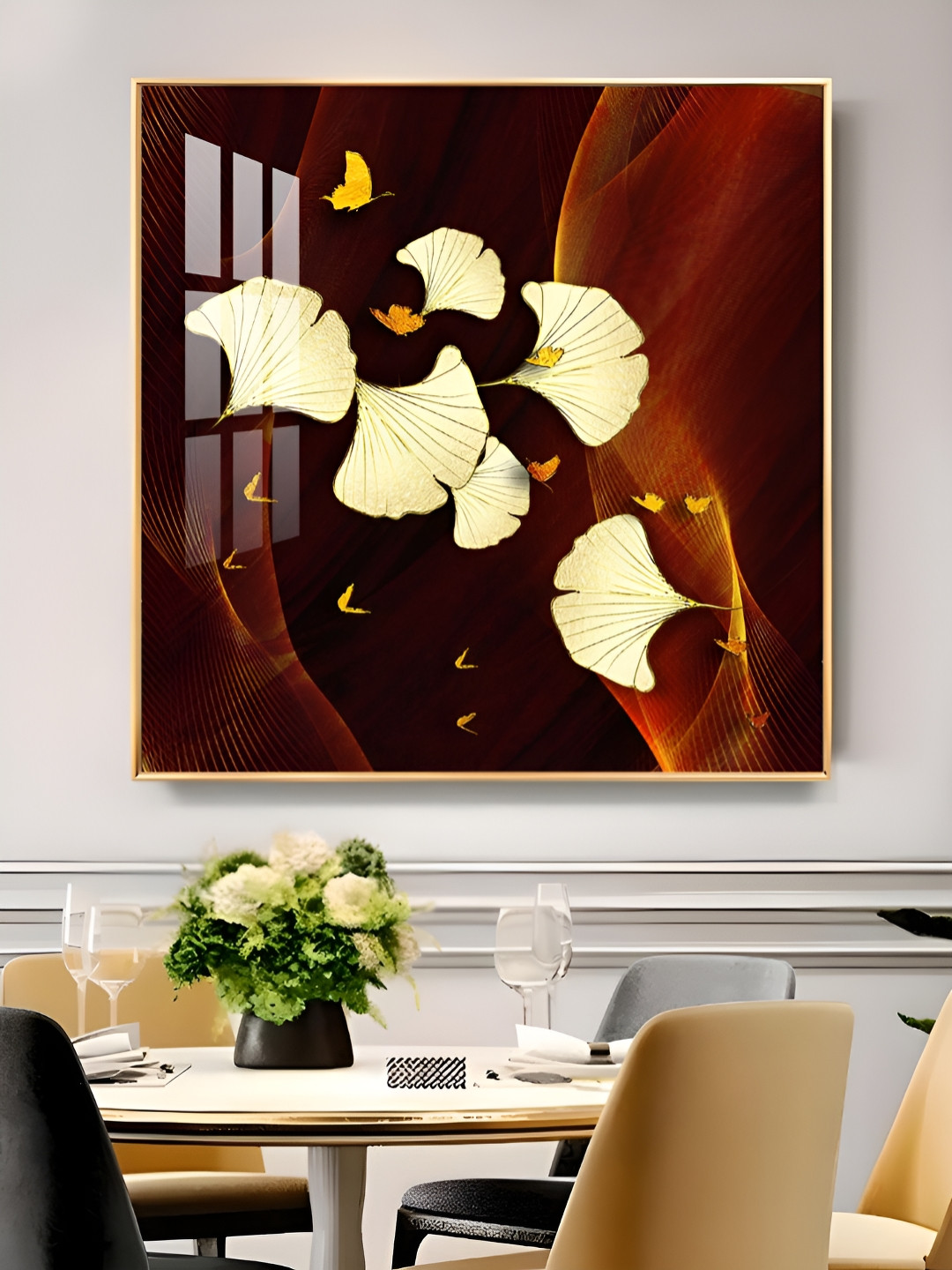 THE NEXT DECOR Floral Essence Wood Wall Square Photographs Wall Art - 18x18In