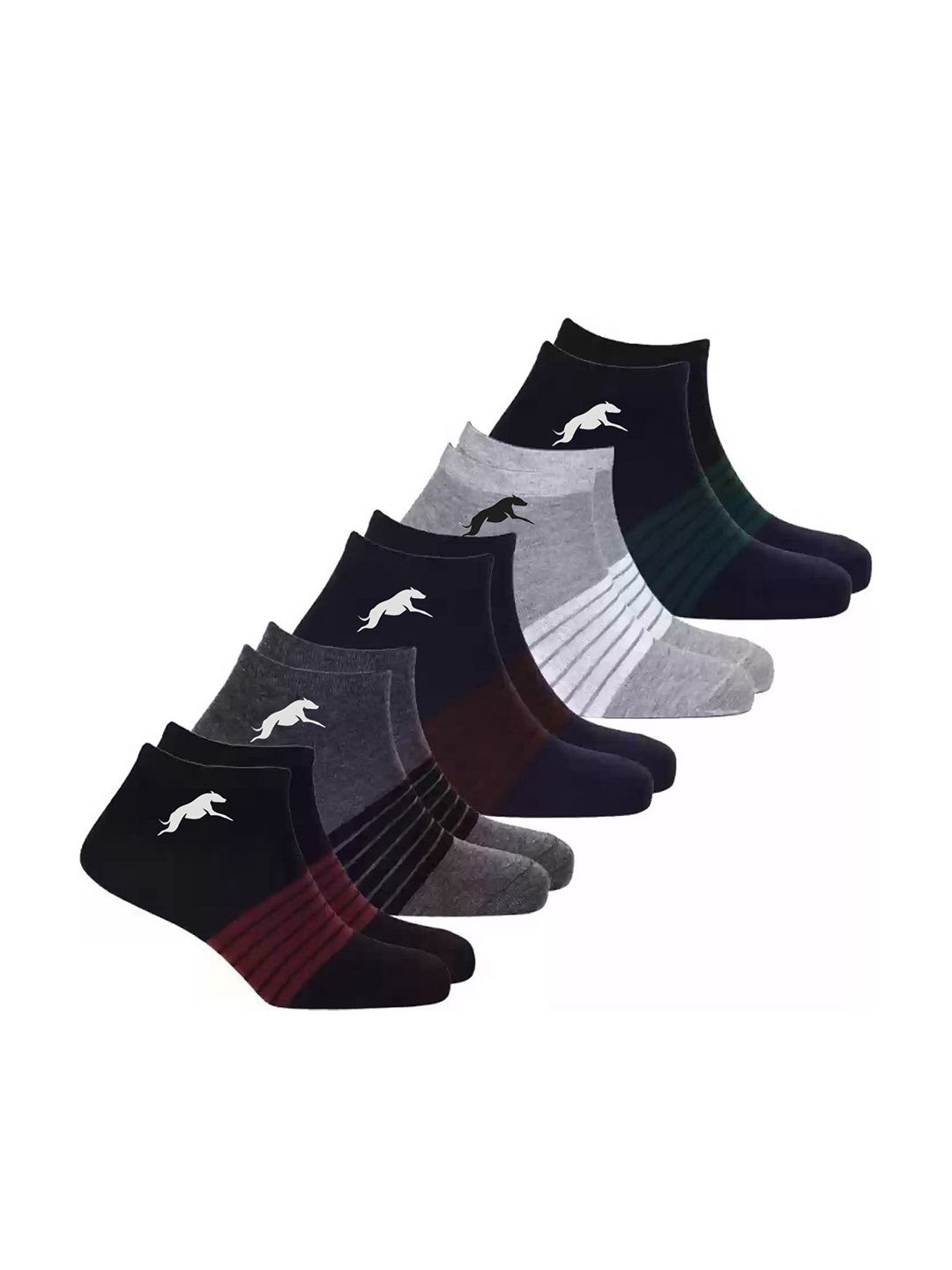 Winget Pack Of 5 Self-Design Ankle-Length Socks