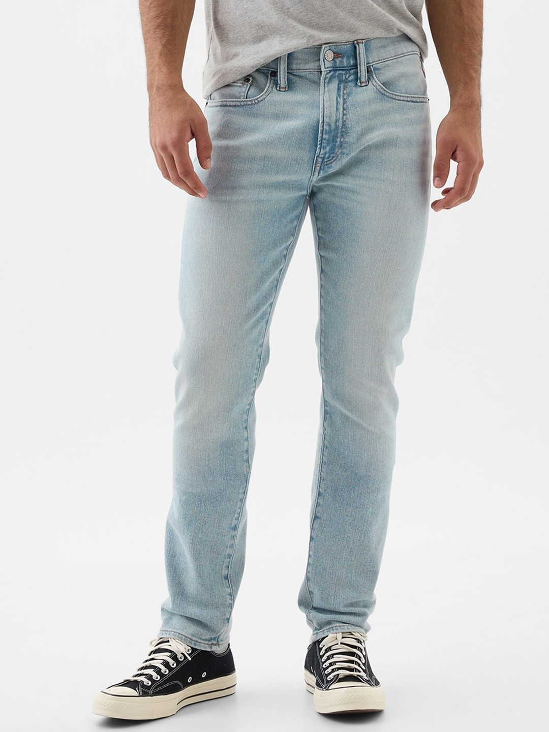 GAP Men Softmax Mid-Rise Light Fade Stretchable Skinny Fit Jeans