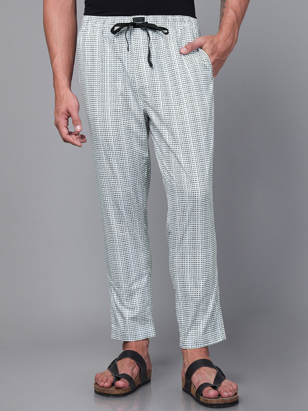 DON VINO Men Checked Cotton Lounge Pants