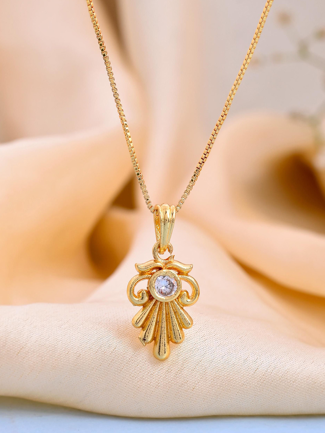 DIVASTRI Women Designer AD Studded Contemporary Pendants with Chains