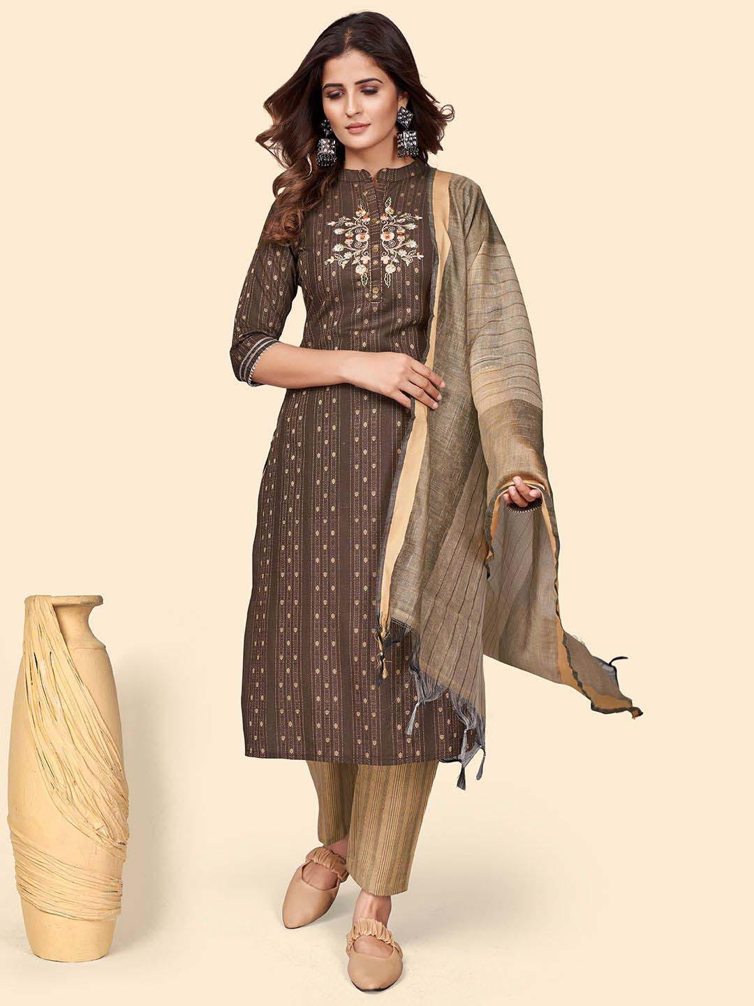 KALINI Women Printed Regular Kurta Sets With Dupatta
