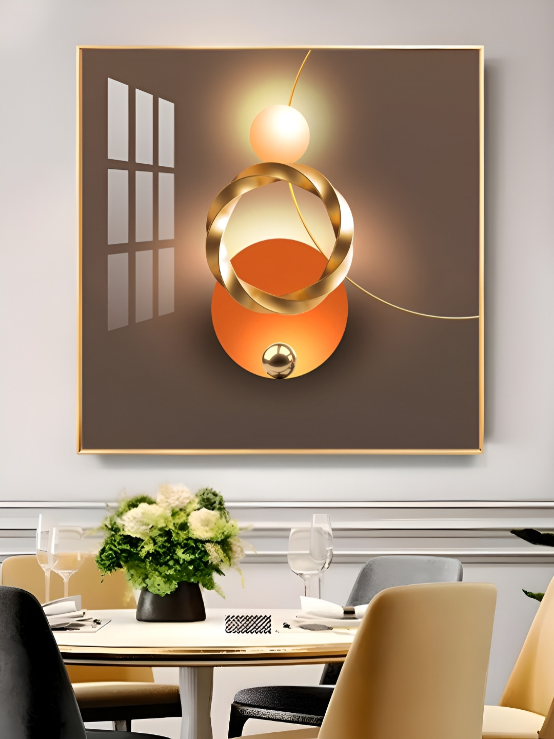 THE NEXT DECOR Artistic Ambiance Canvas Wall Square Paintings Wall Art - 18 x 18In