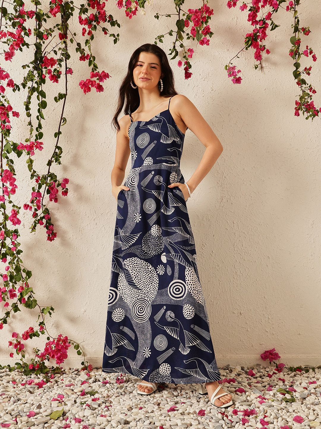 STREET 9 Women Abstract Printed Maxi Dress
