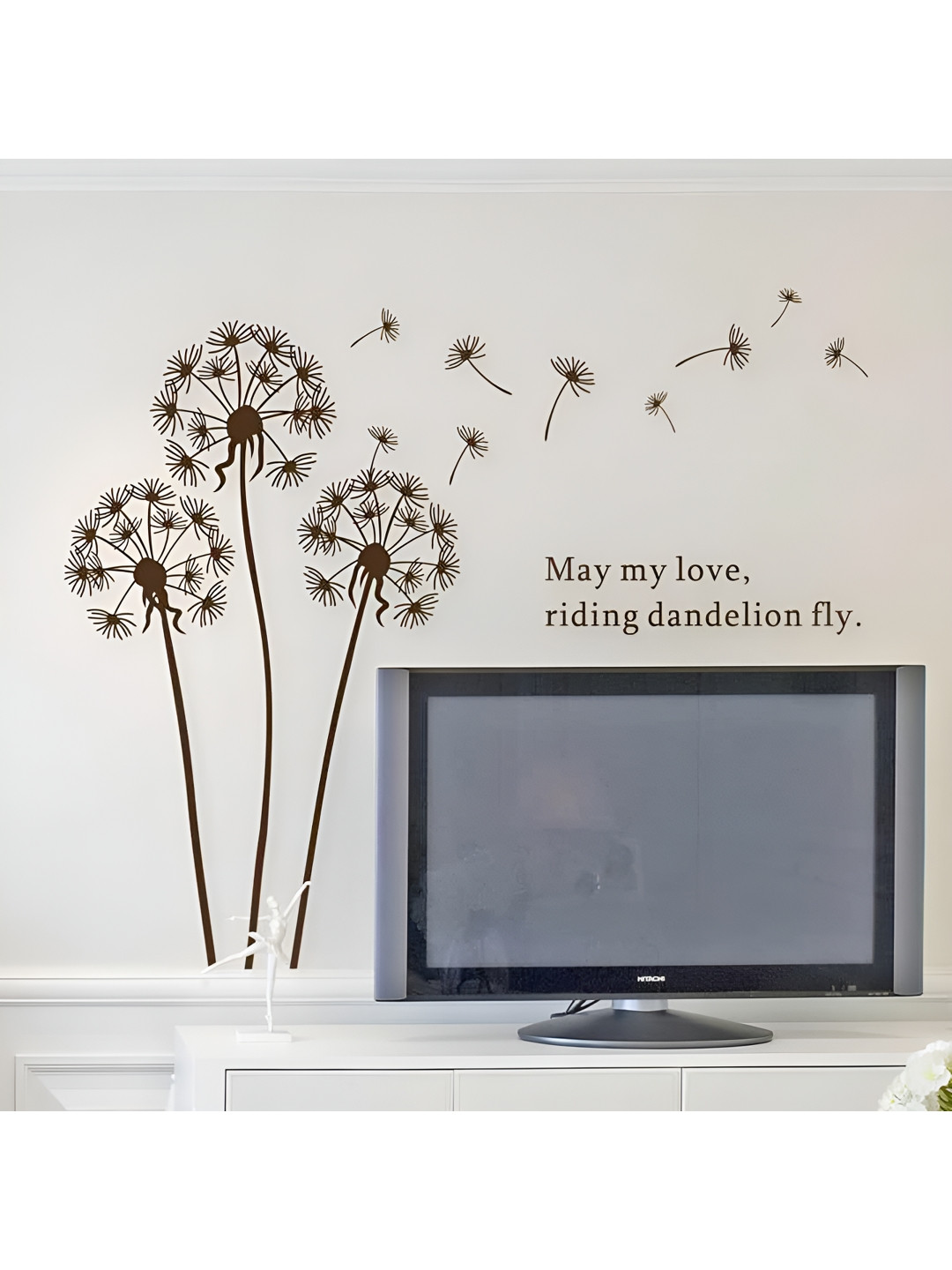 INDIAN ROYALS Brown & Pink Blowing Printed Self-Adhesive & Durable Wall Sticker