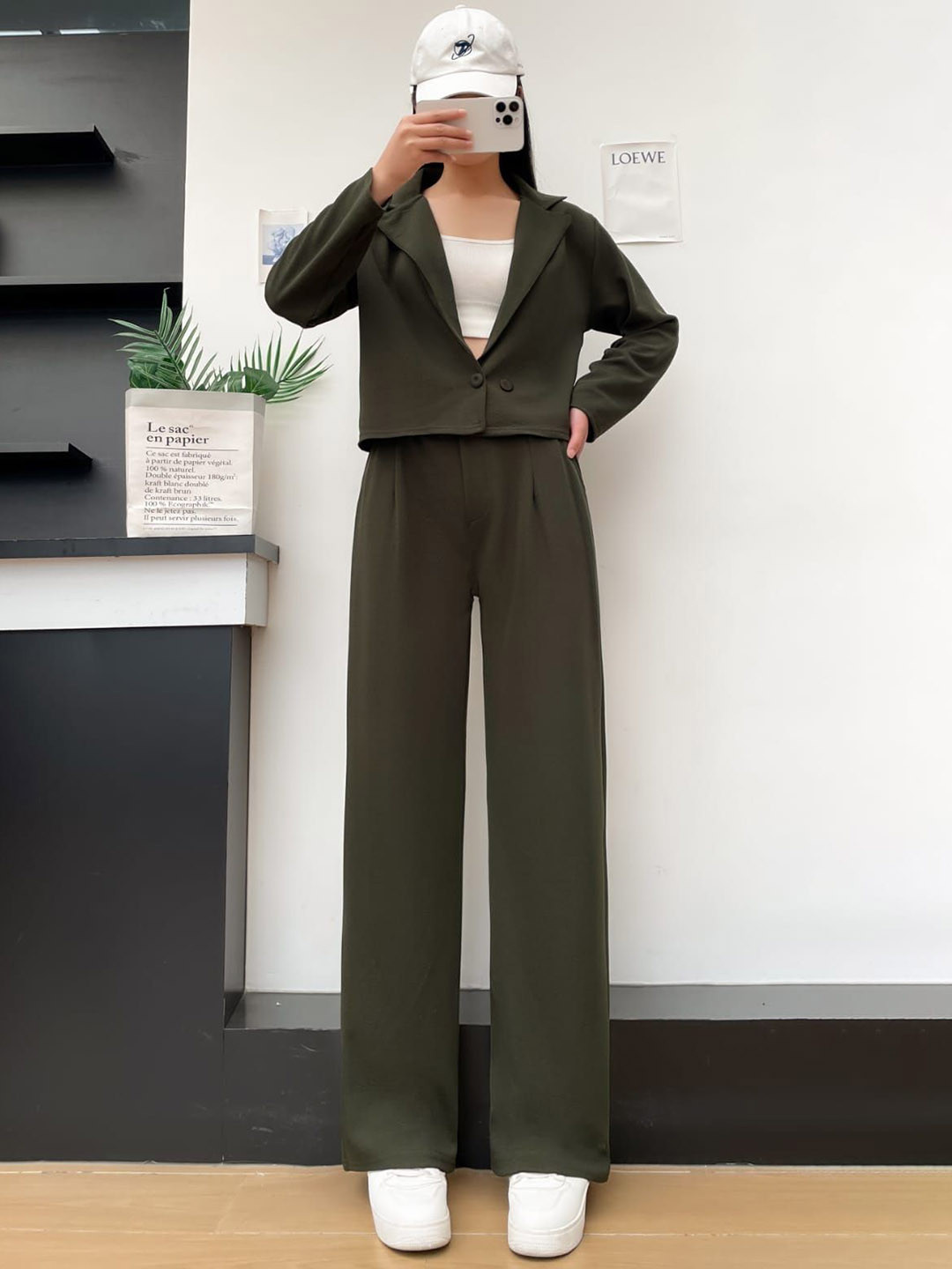 Stem Rope V Neck Top With Palazzo Co-Ords