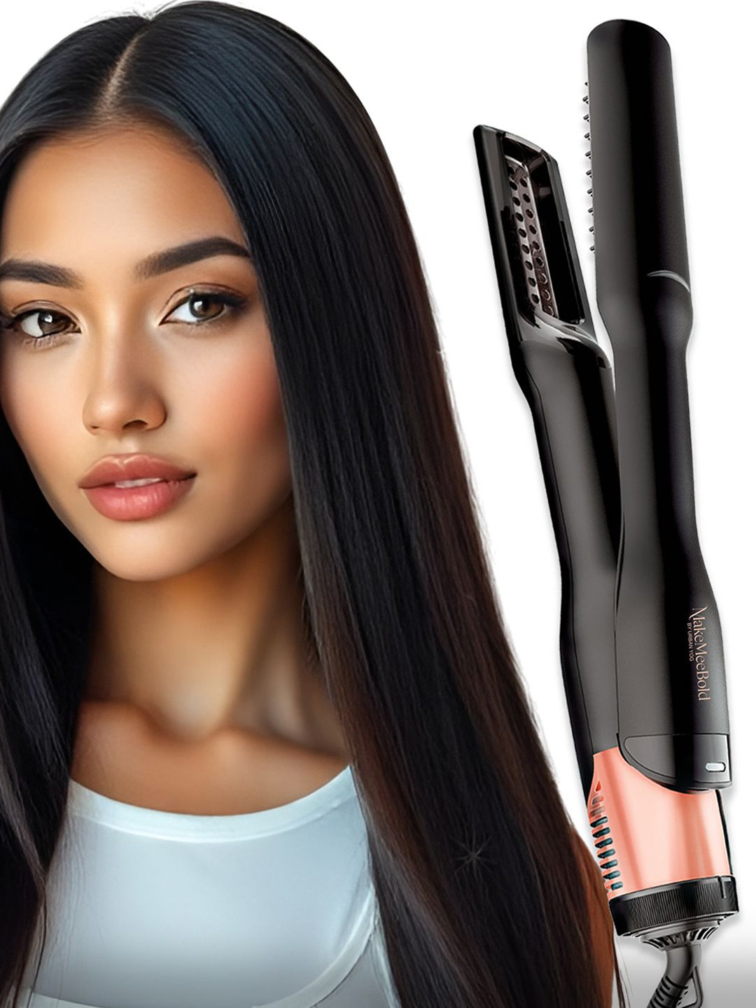 MAKEMEEBOLD Wet to Straight Air Brush Straightener With Smart Airflow