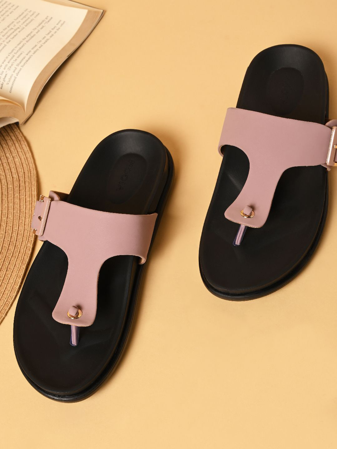 Rocia By Regal Lilac Women T-Strap Flats