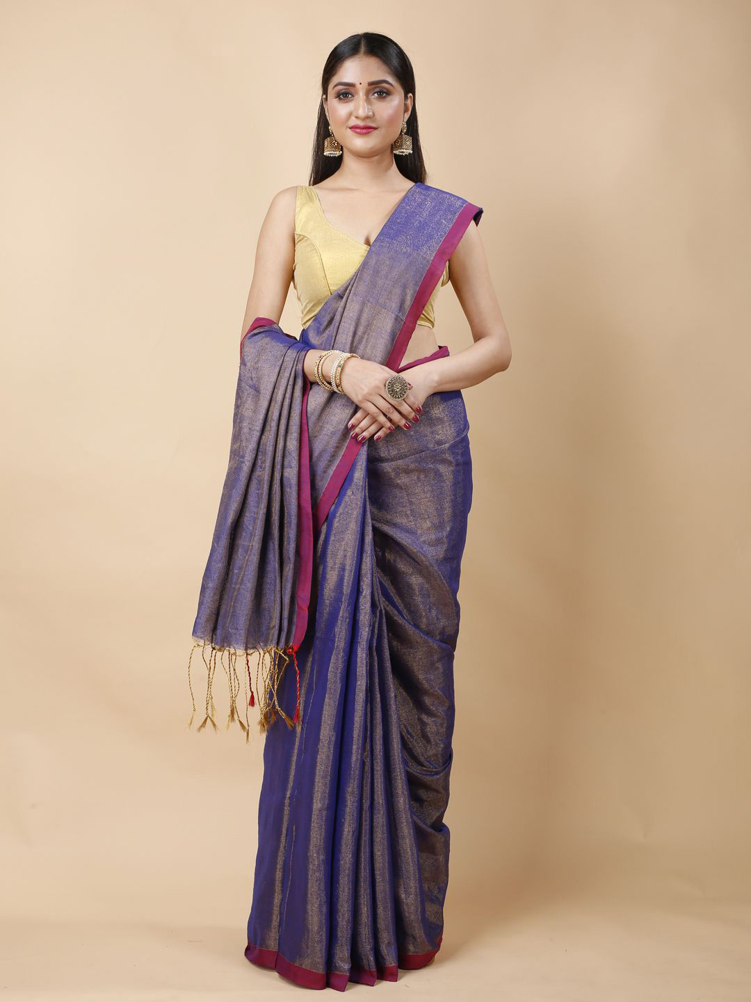 SPRISH Linen Blend Saree