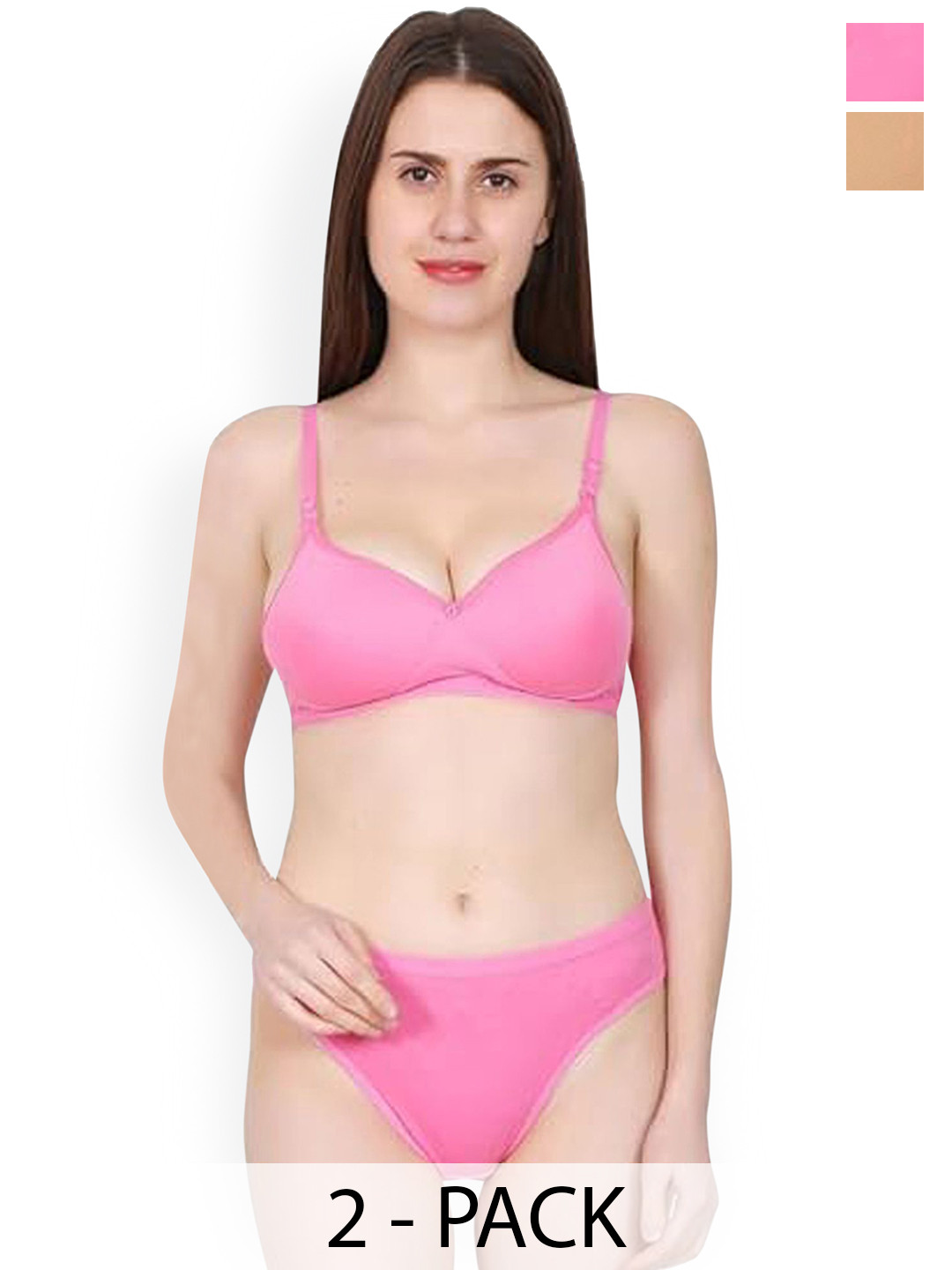 Love Maker 2-Pcs Non Padded Lingerie Sets LVM-NP-PNK-PEACH-30B