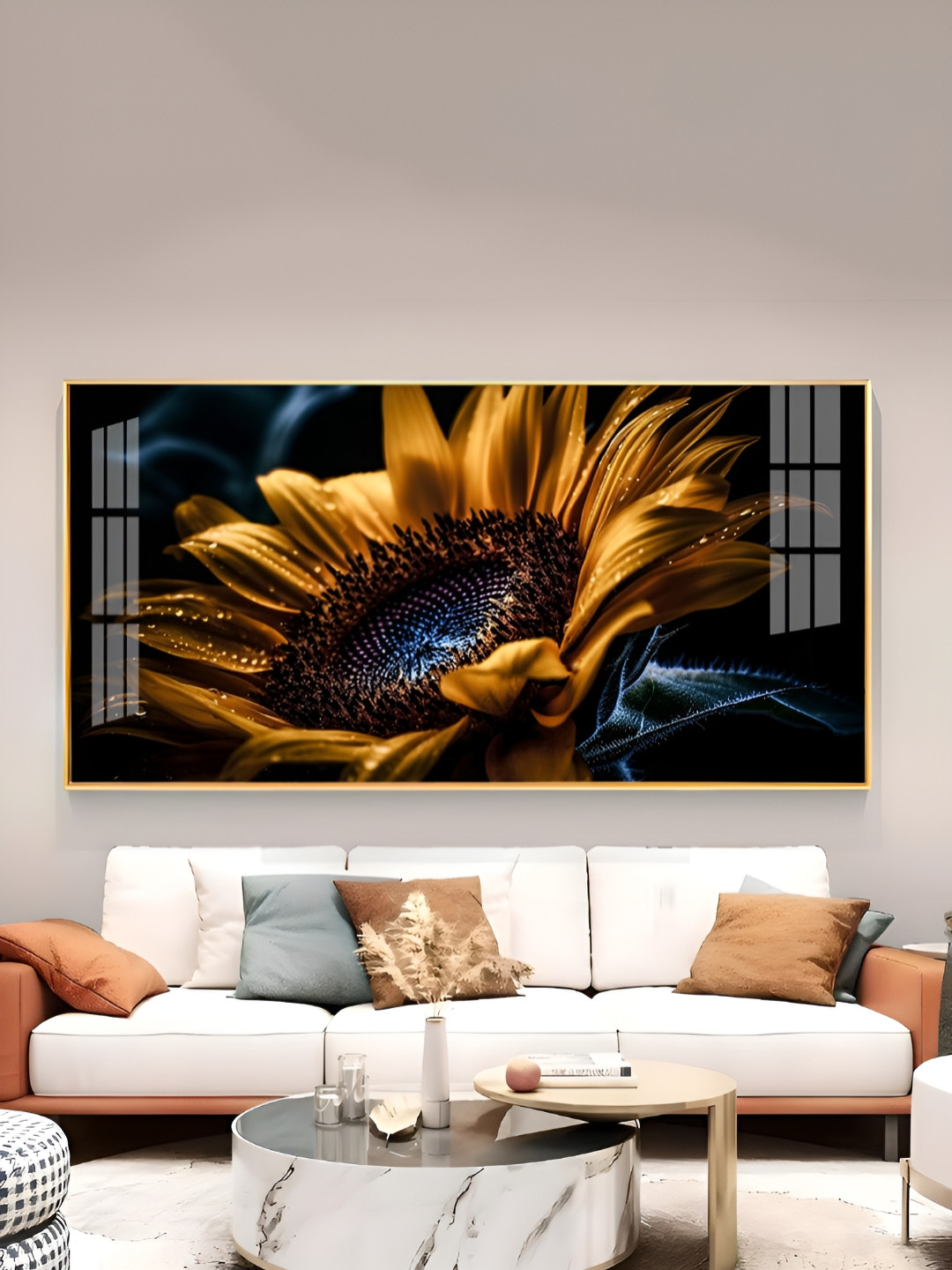 THE NEXT DECOR Dew Drop Petal Wood Wall Rectangle Paintings Wall Art -12 x 24In