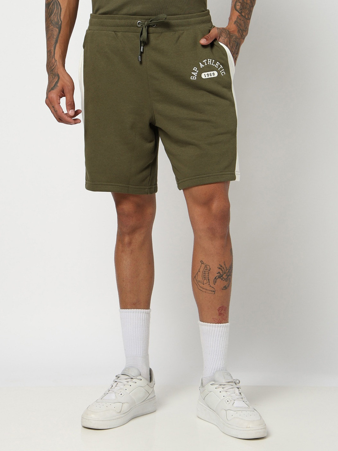 GAP Men Typography Embroidered Shorts