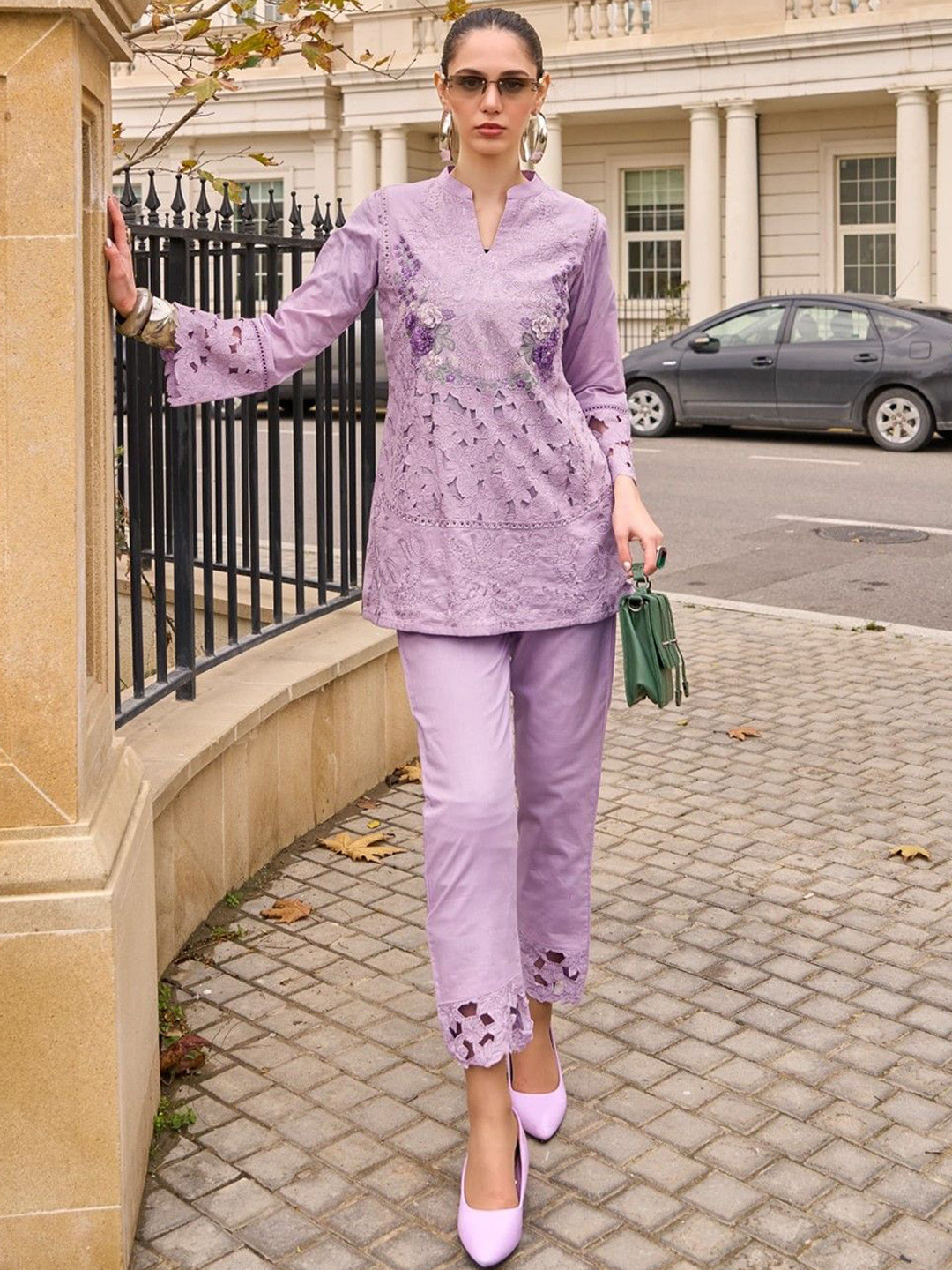 AUTUMN LANE Anuja Orchid Embroidered Co-Ord Set