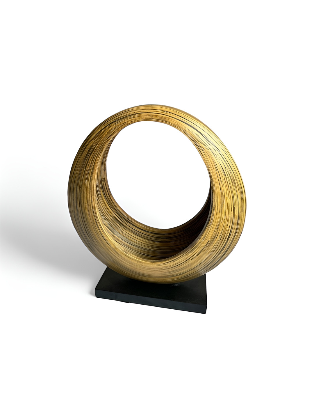 Taurrus Bamboo Centre Piece Brown Wood Natural Living Room Medium Showpiece -