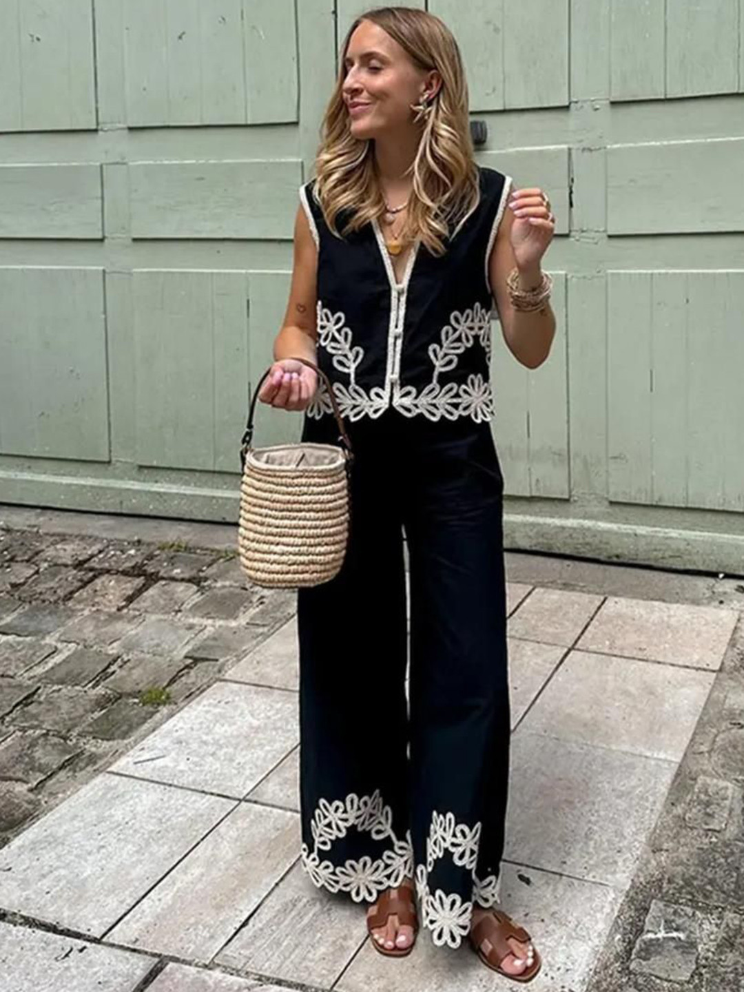 Miss Mosa By Akanksha  Aloisia Embroidered Summer Coord