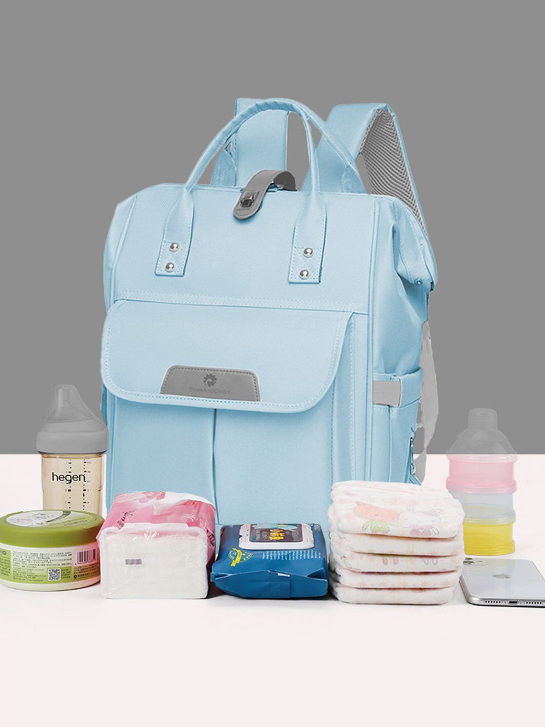 StarAndDaisy Leather  Insulated & Waterproof Diaper Bag