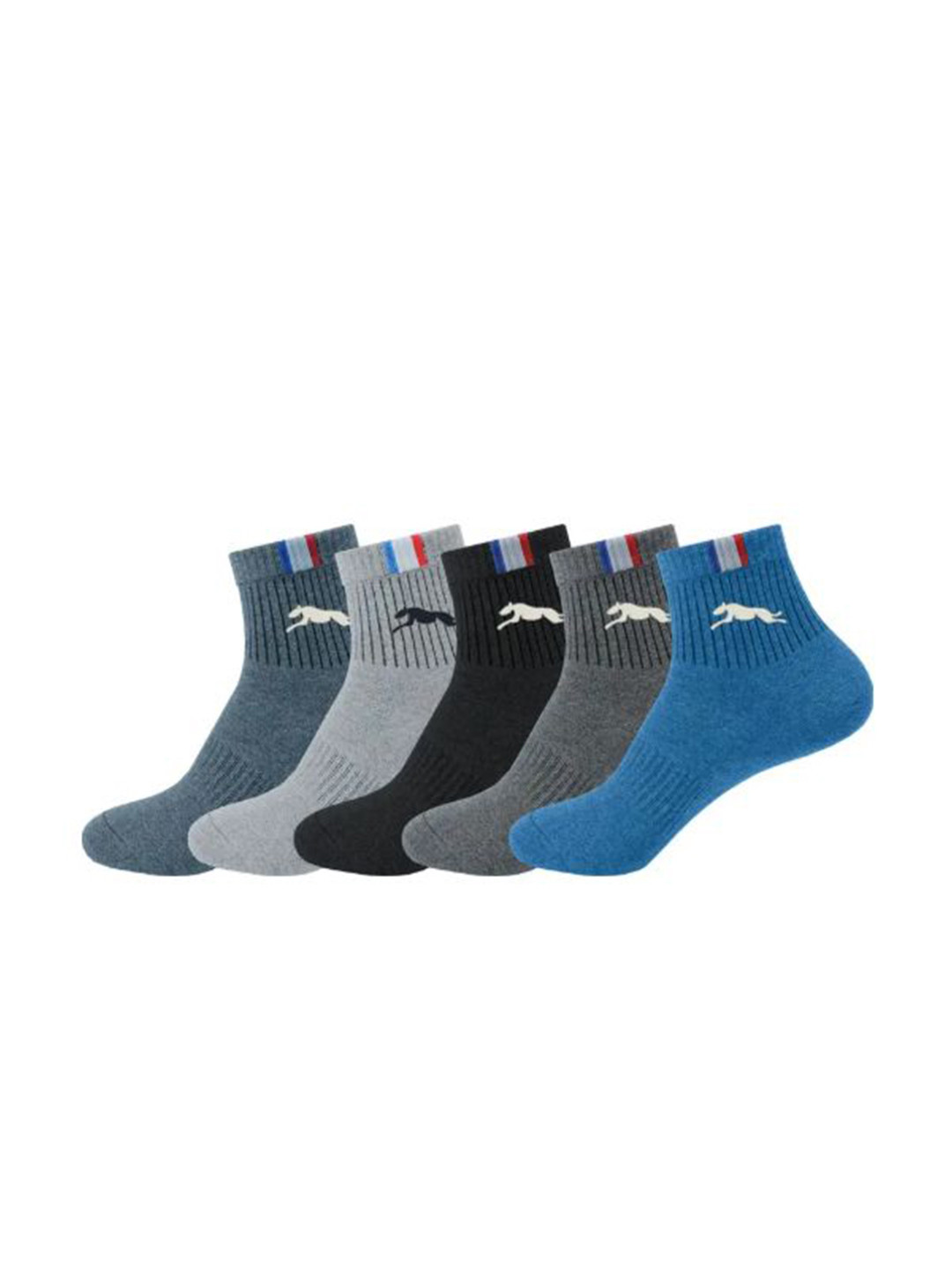 Winget Pack Of 5 Self-Design Ankle-Length Socks